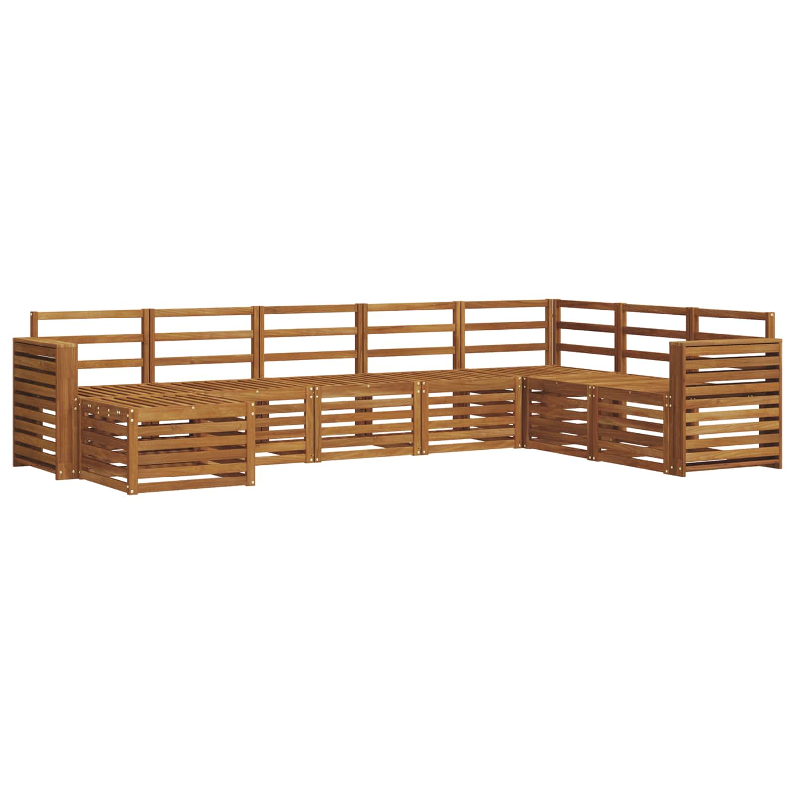 Ensemble de canapés d'extérieur 8 pcs Naturel - XIOS