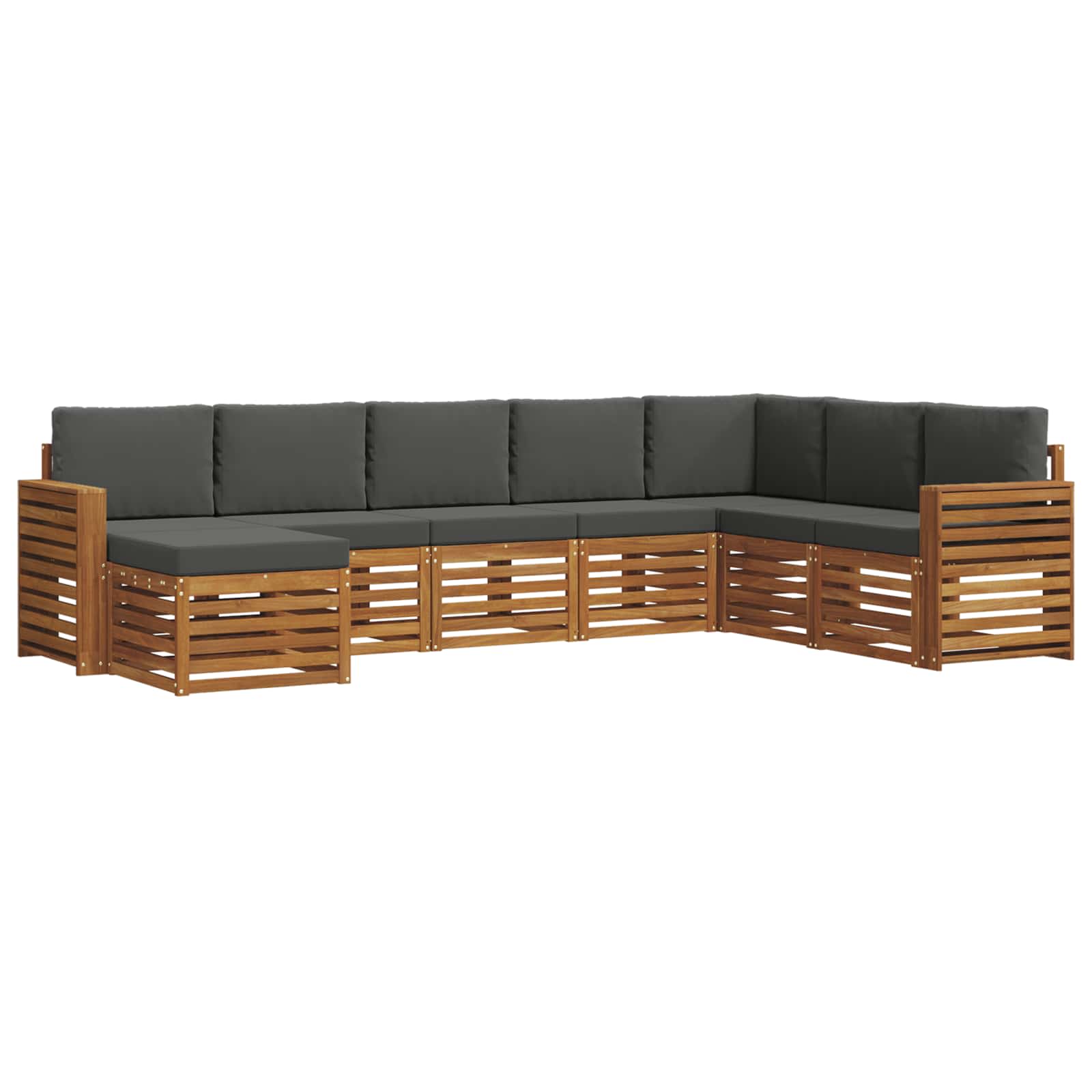 Ensemble de canapés d'extérieur 8 pcs Naturel et Anthracite - XIOS