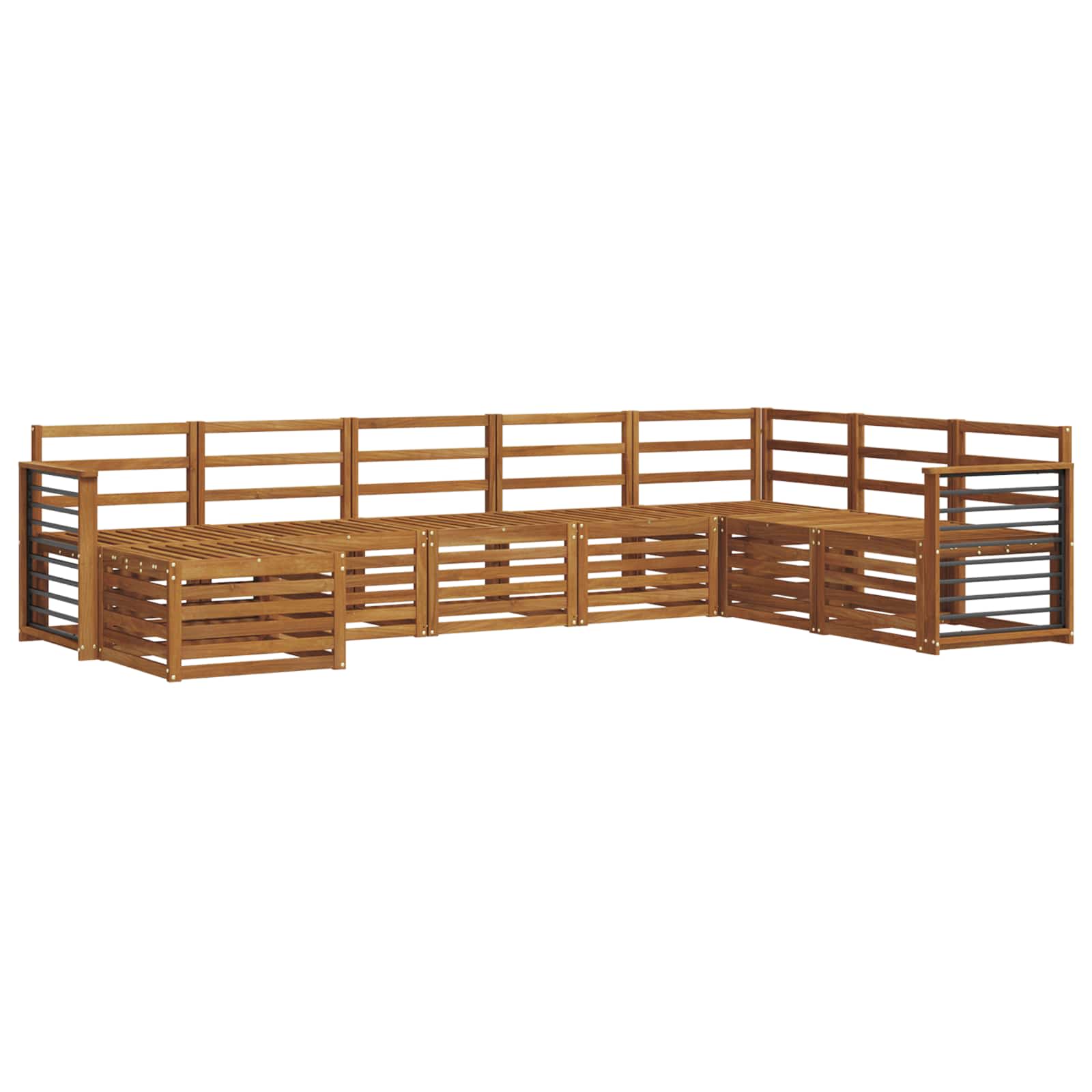 Ensembles de canapés 8 pcs Naturel Bois d'Acacia Massif - XIOS
