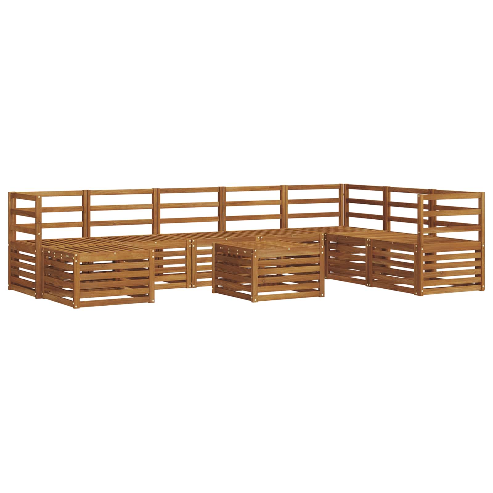 Ensemble de canapés d'extérieur 9 pcs Naturel - XIOS