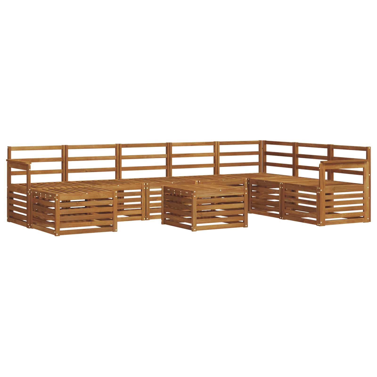 Ensemble de canapés d'extérieur 9 pcs Naturel - XIOS