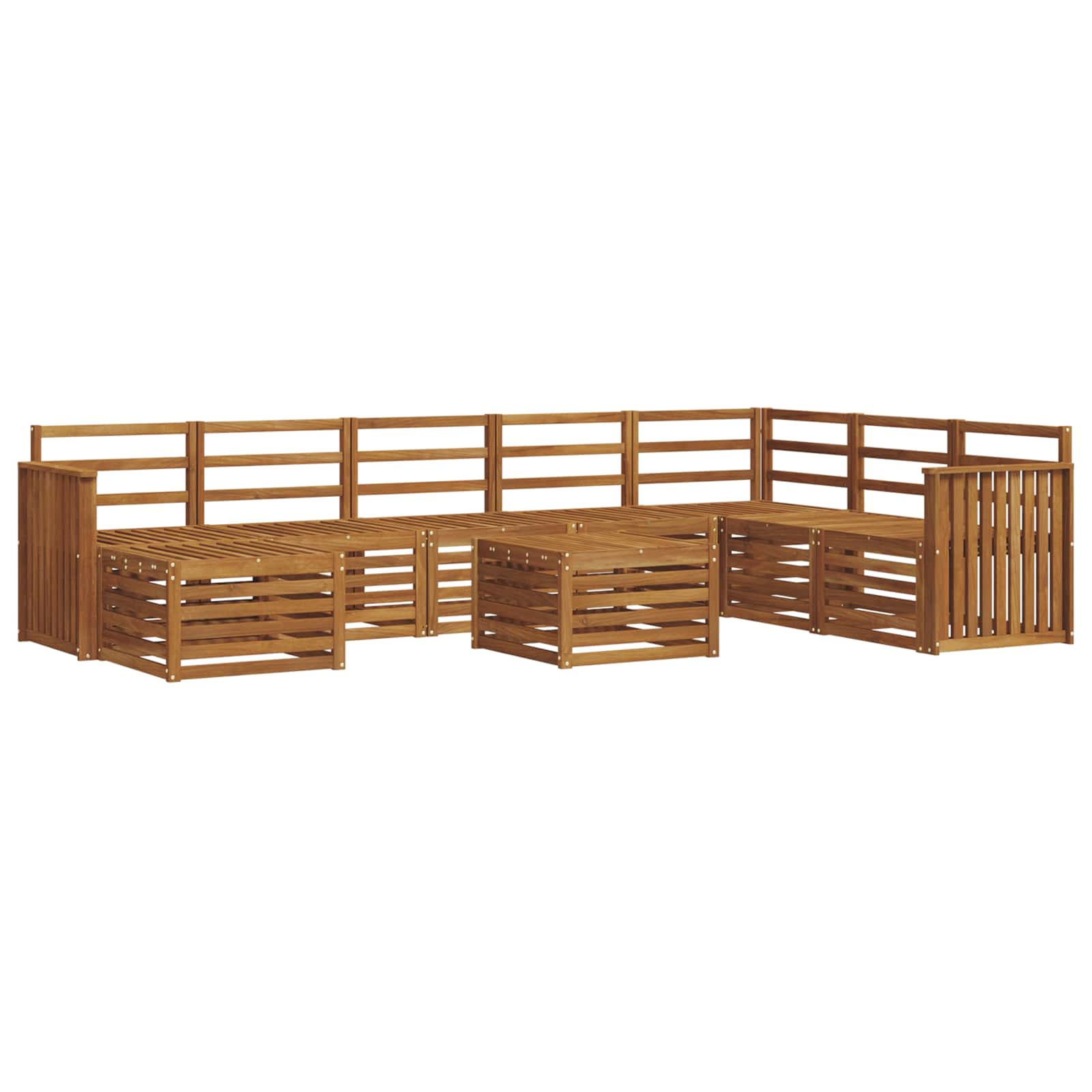 Ensemble de canapés d'extérieur 9 pcs Naturel - XIOS