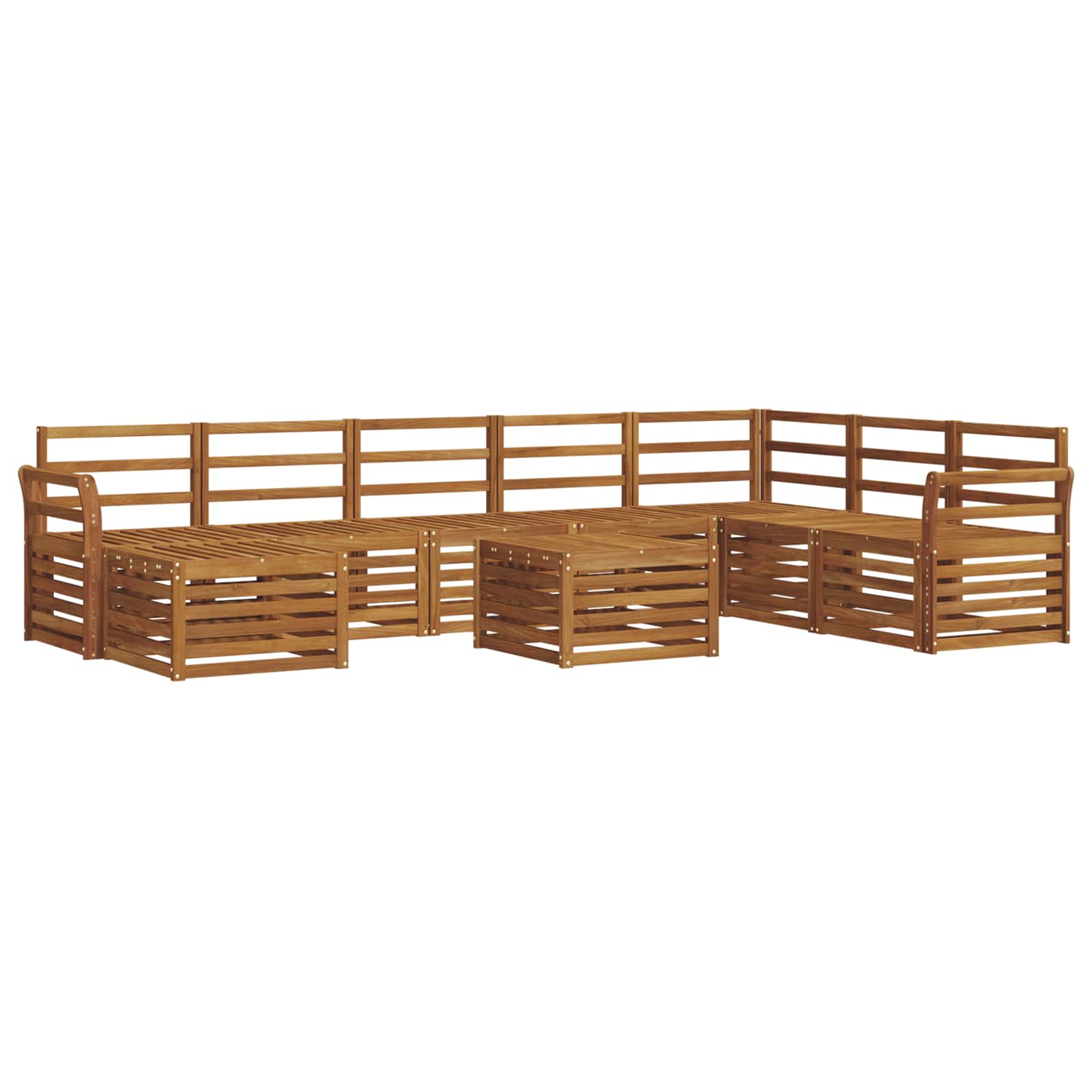 Ensemble de canapés d'extérieur 9 pcs Naturel - XIOS