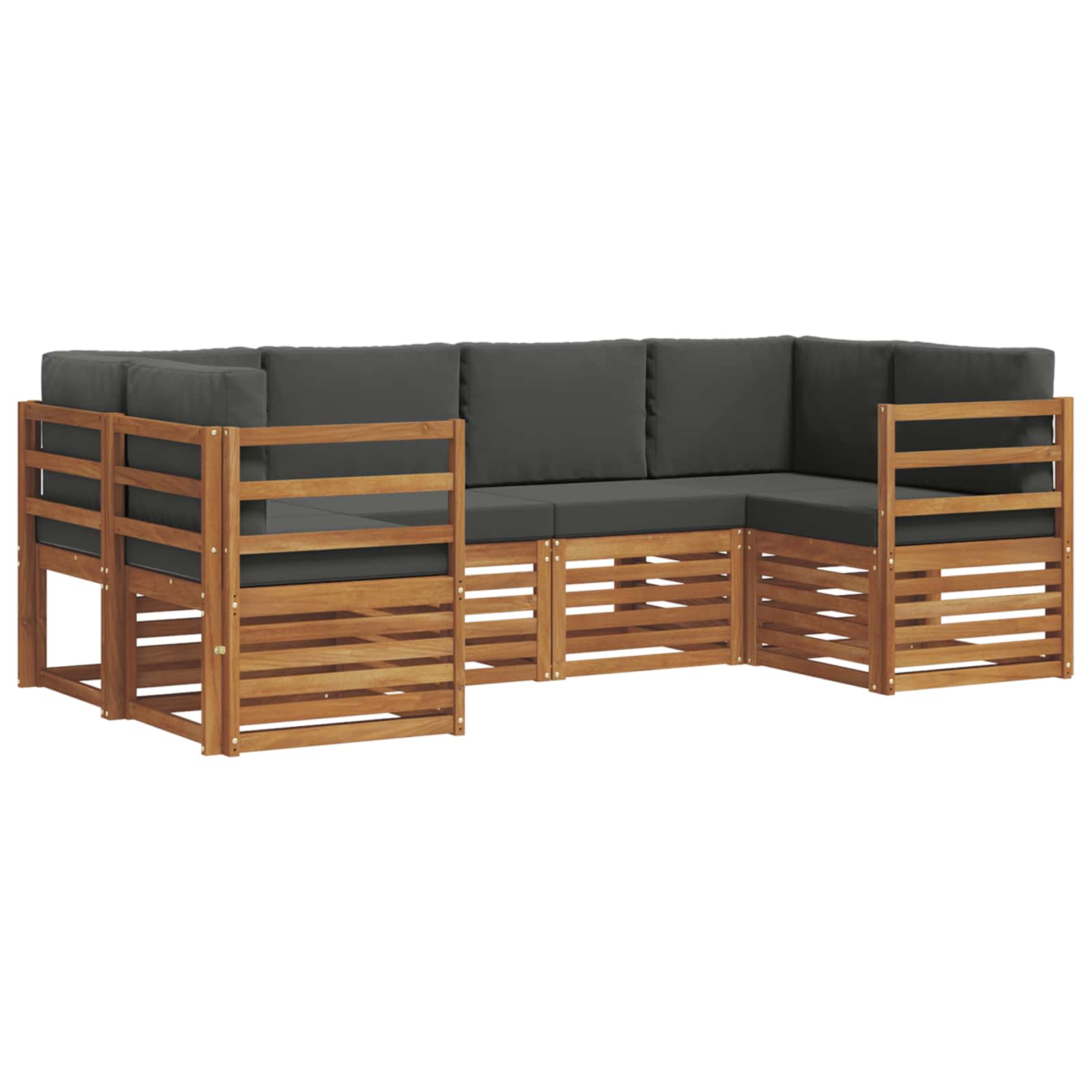 Ensemble de canapés d'extérieur 6 pcs Naturel et Anthracite - XIOS