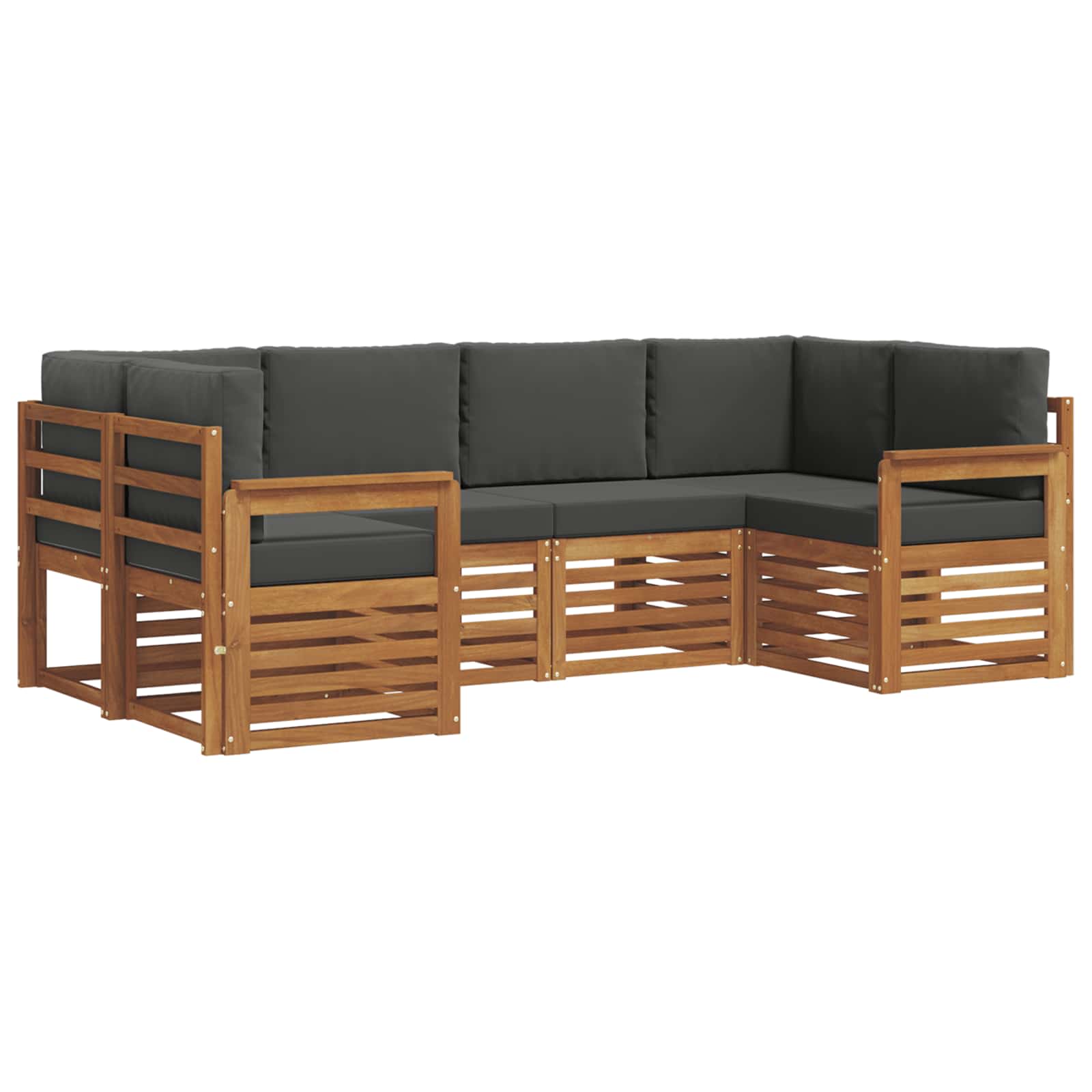 Ensemble de canapé d'angle 6 pcs Naturel et Anthracite - XIOS