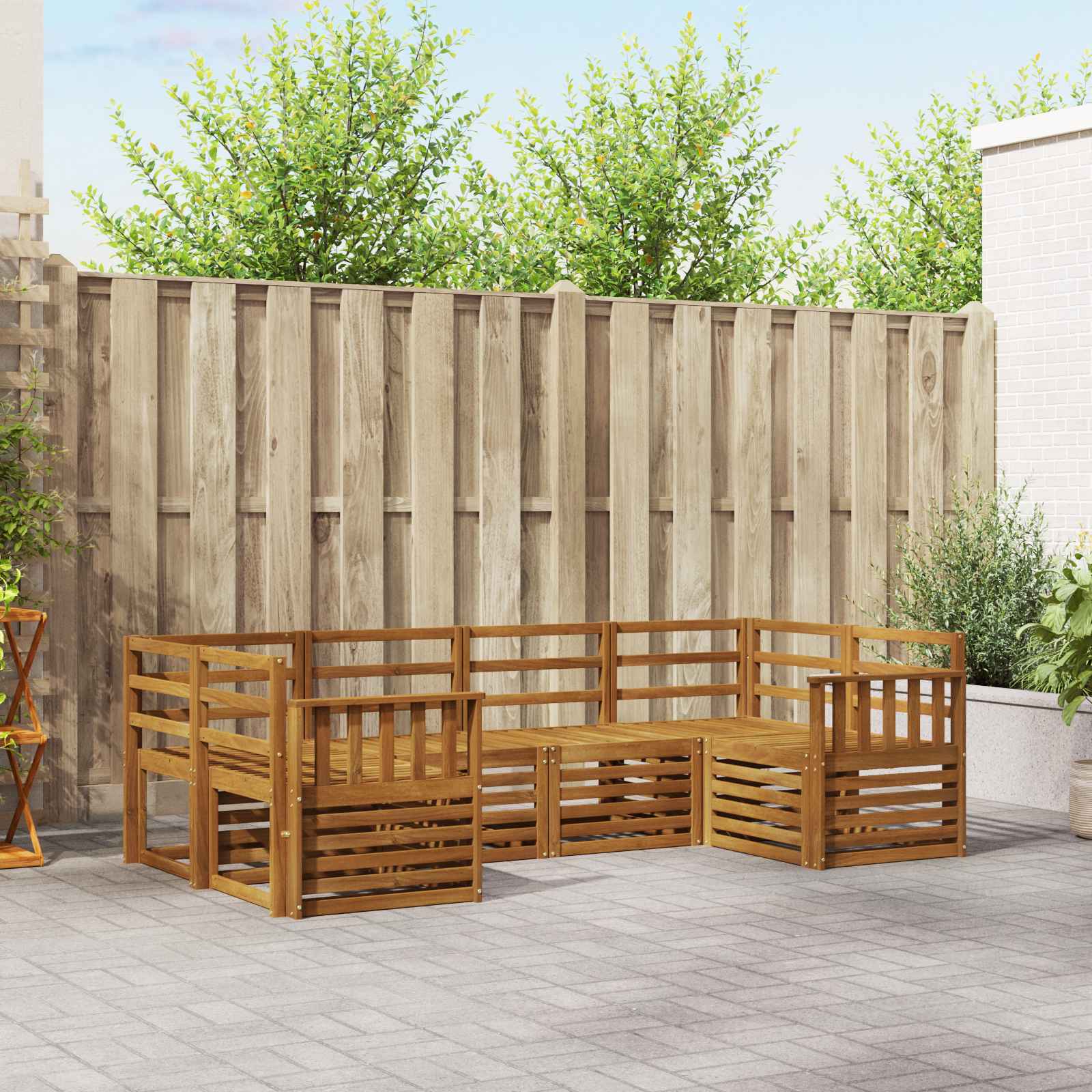 Ensemble de canapé d'angle 6 pcs Naturel - XIOS