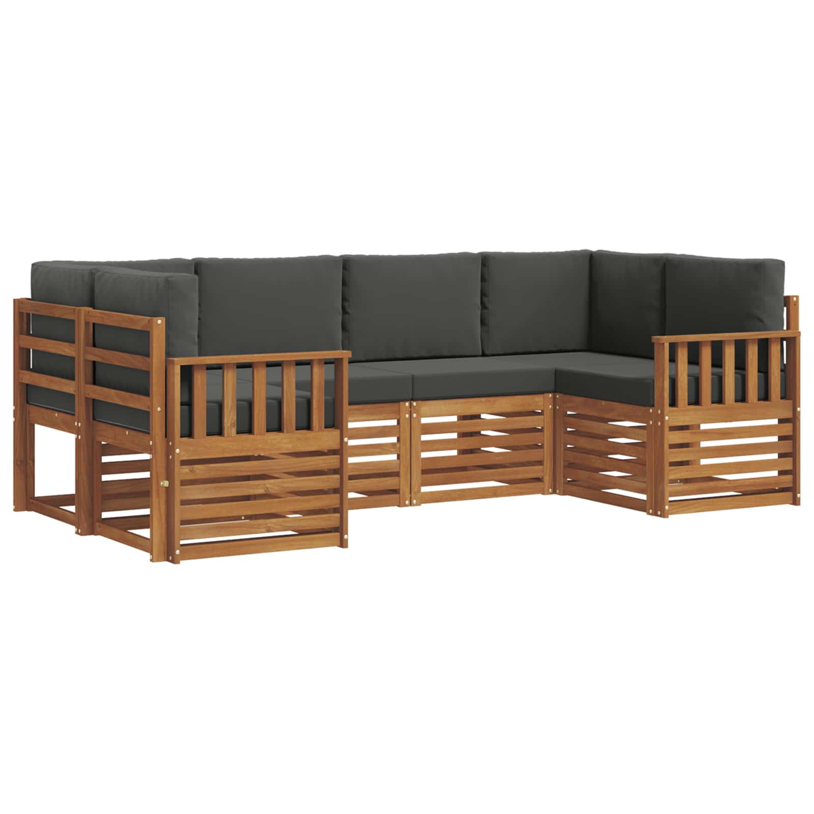 Ensemble de canapé d'angle 6 pcs Naturel et Anthracite - XIOS