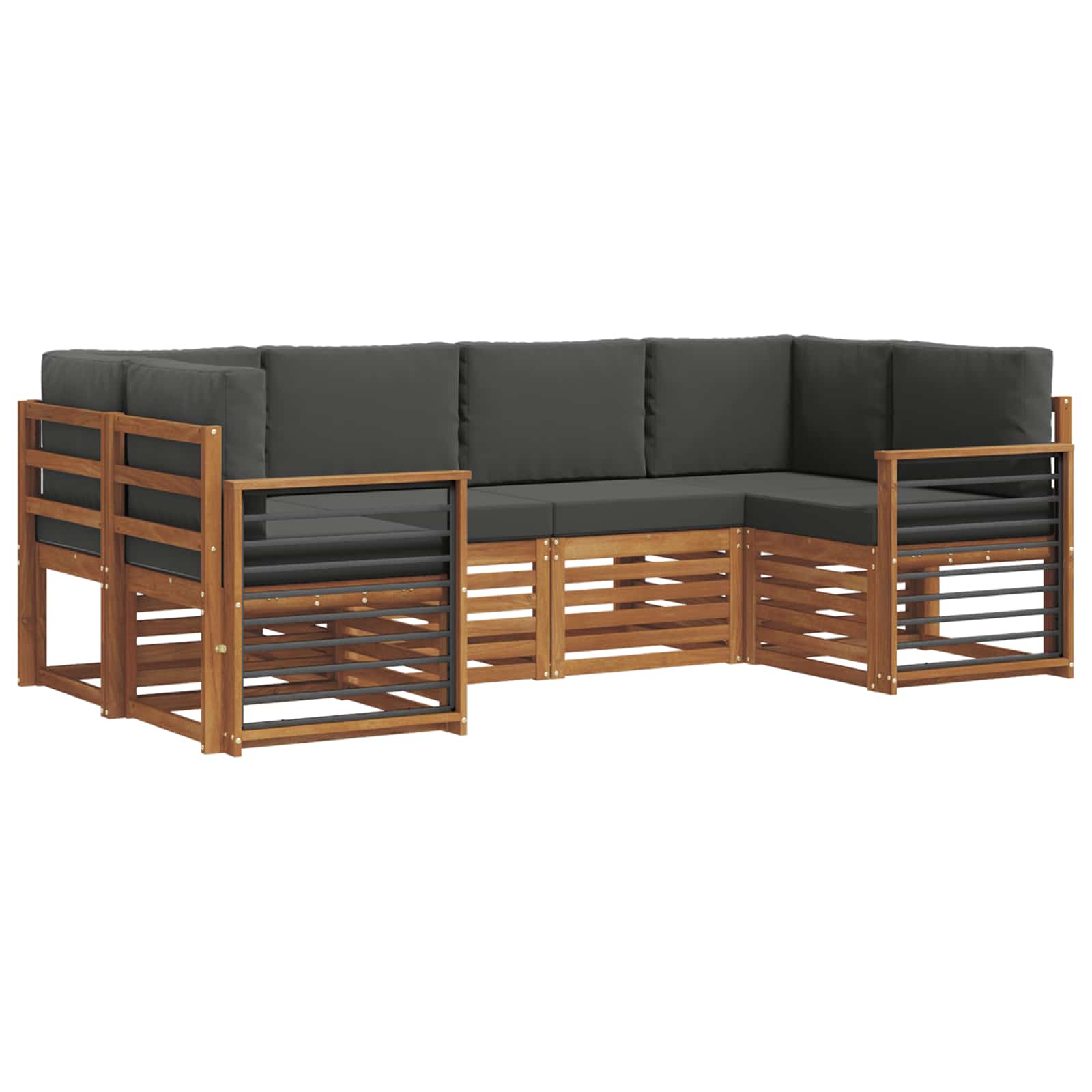 Ensemble de canapé d'angle 6 pcs Naturel et Anthracite - XIOS