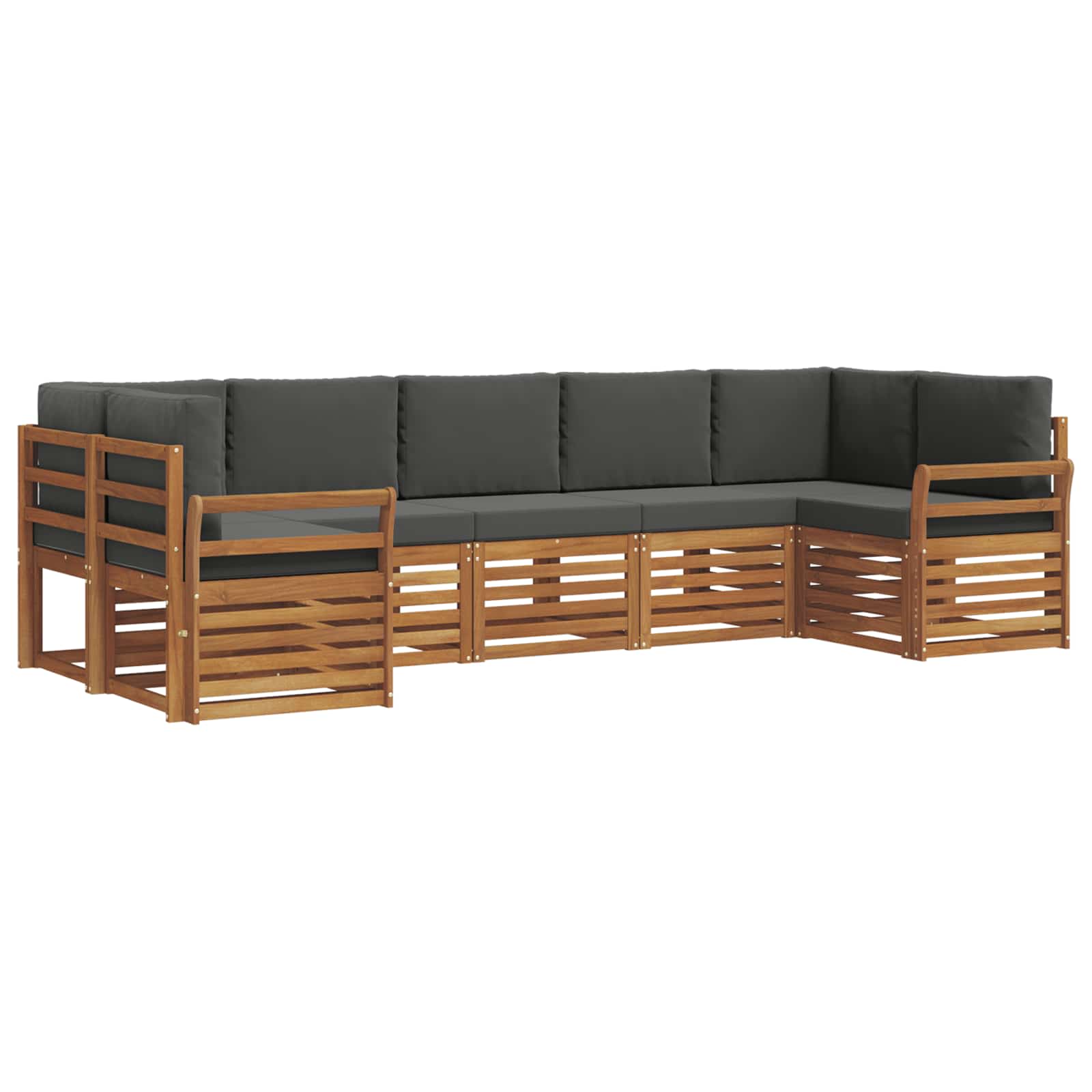Ensemble de canapé d'angle 7 pcs Naturel et Anthracite - XIOS