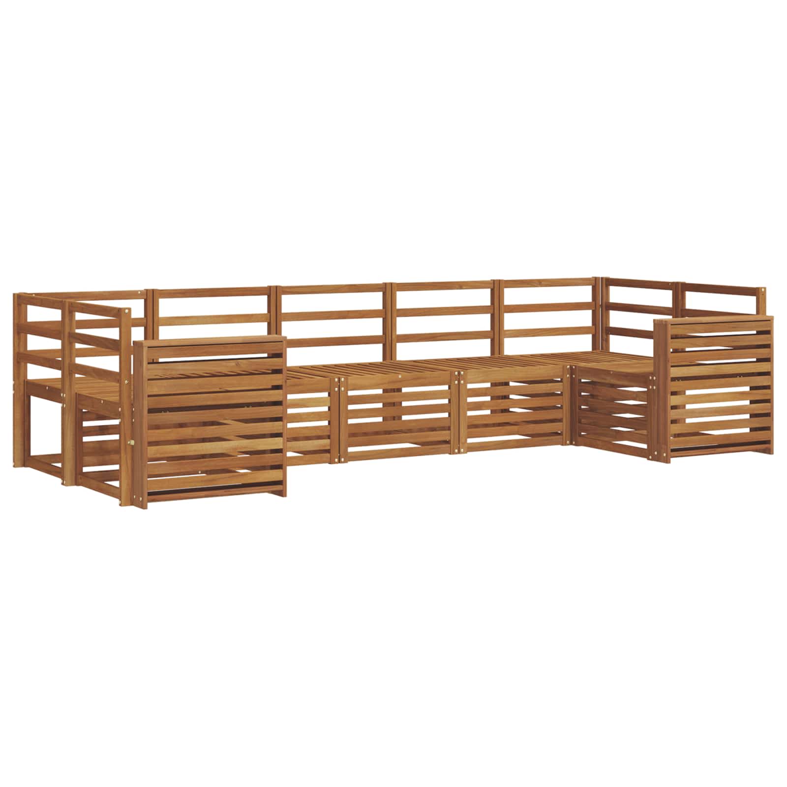 Ensembles de canapés 7 pcs Naturel Bois d'Acacia Massif - XIOS