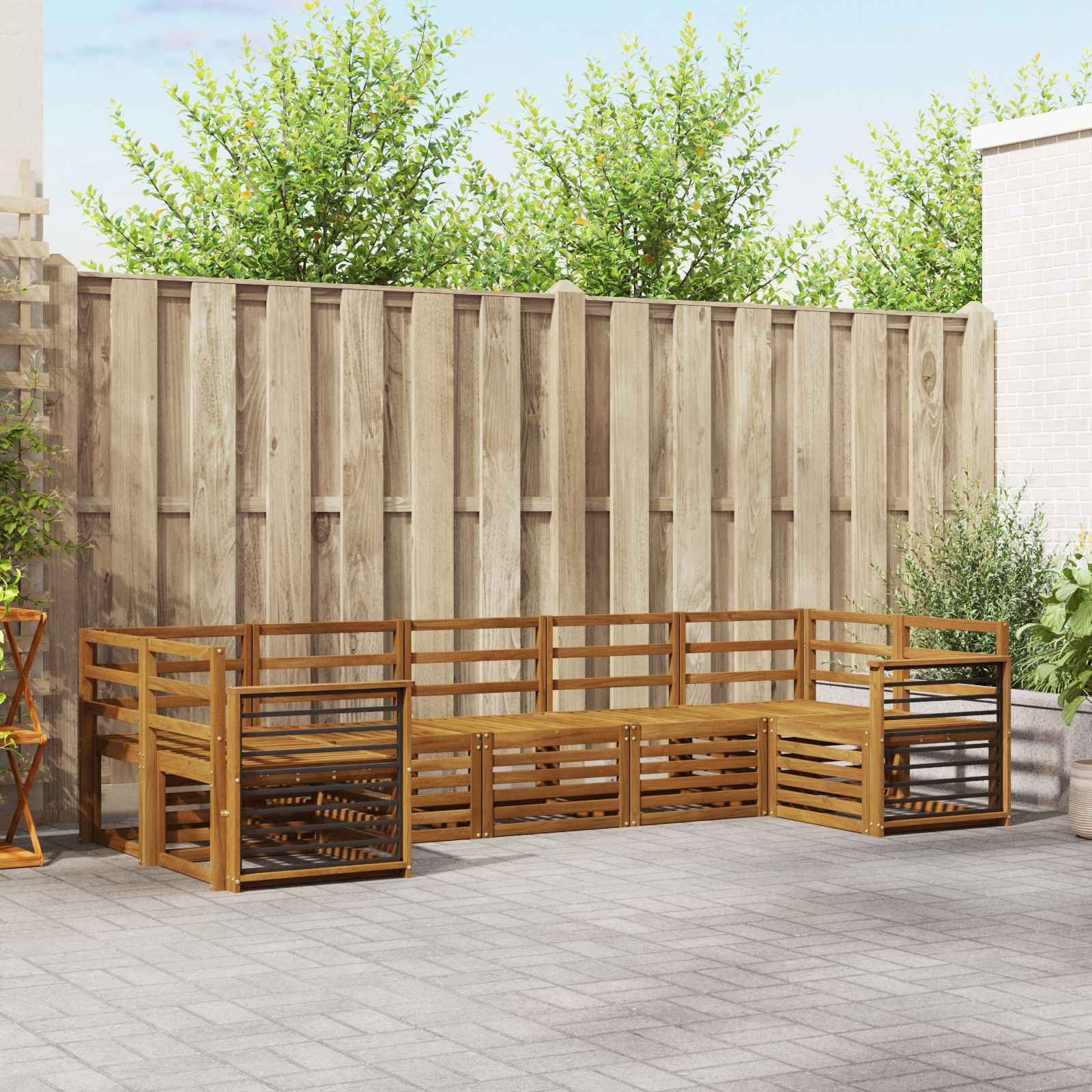 Ensemble de canapé d'angle 7 pcs Naturel - XIOS