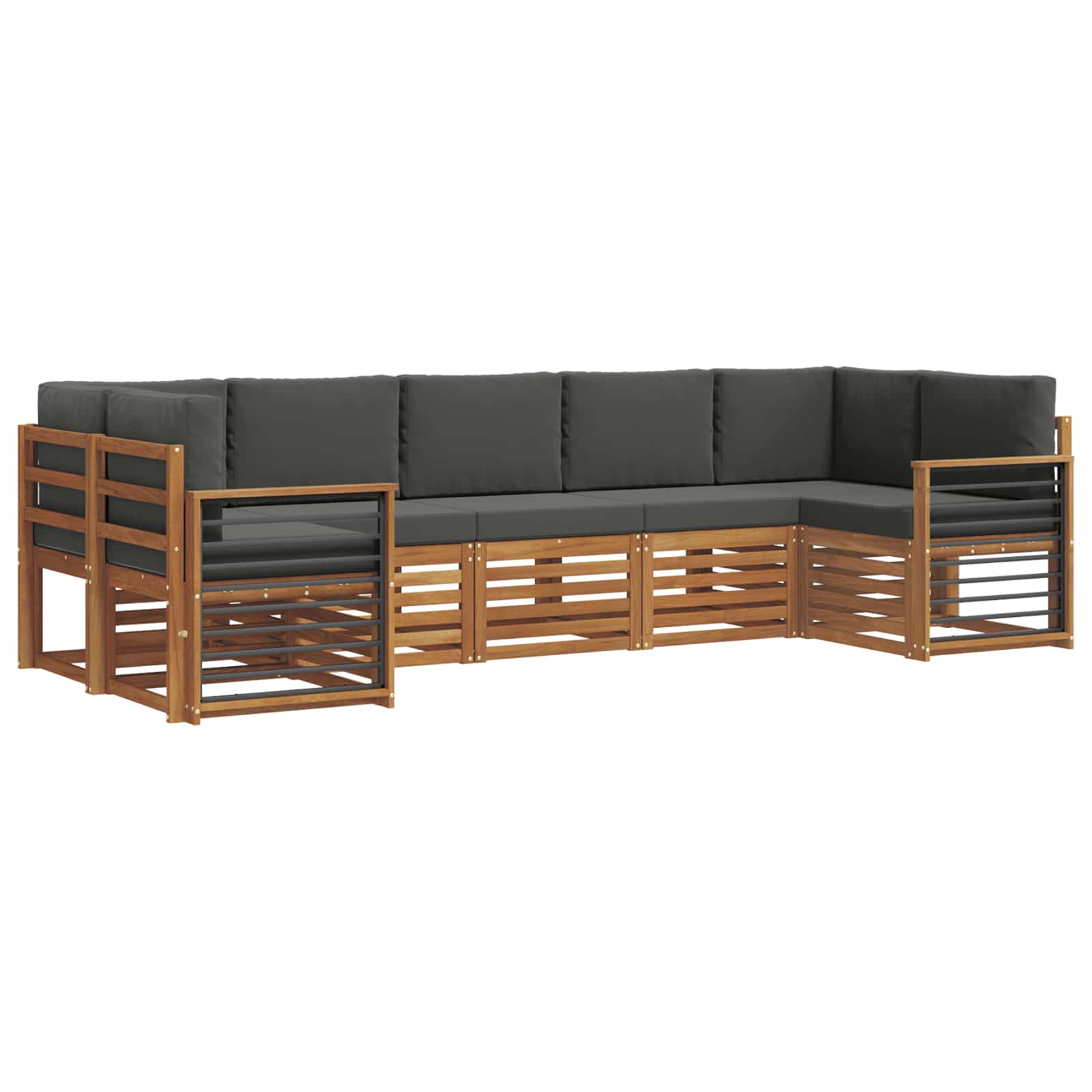 Ensemble de canapé d'angle 7 pcs Naturel et Anthracite - XIOS