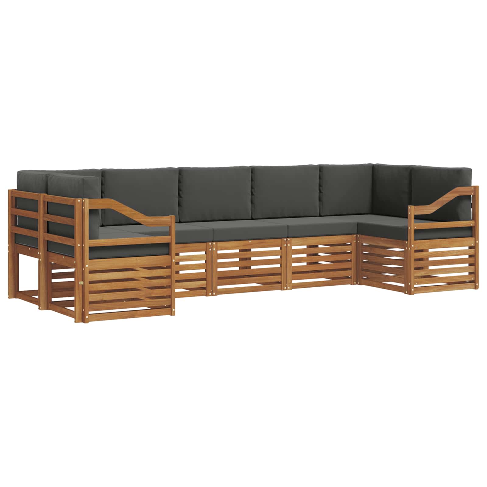 Ensemble de canapé d'angle 7 pcs Naturel et Anthracite - XIOS