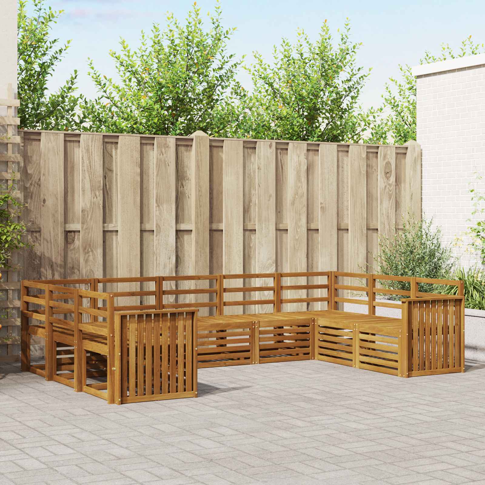 Ensemble de canapé d'angle 9 pcs Naturel - XIOS