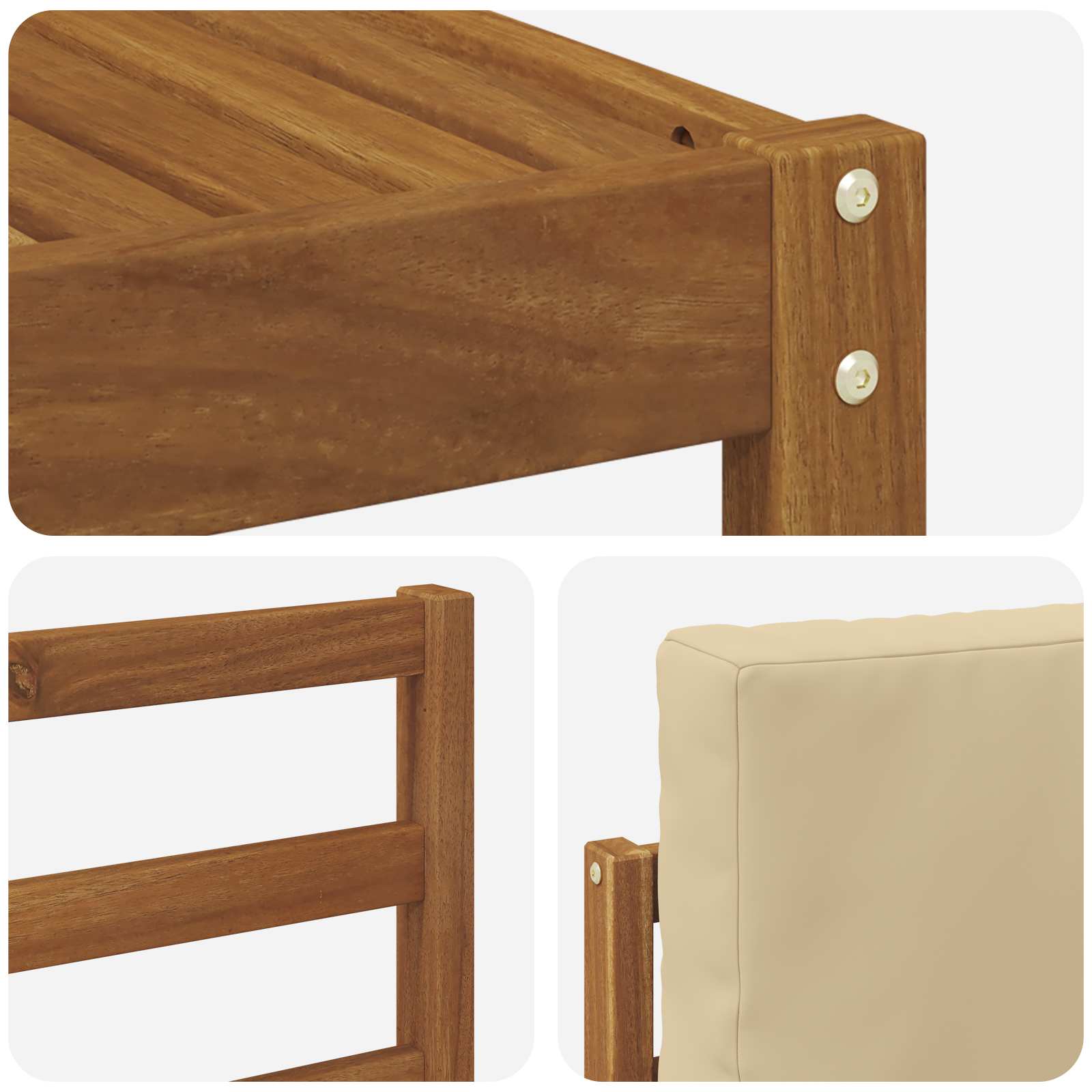 Ensembles de canapés avec coussin 10 pcs Naturel et Beige - XIOS