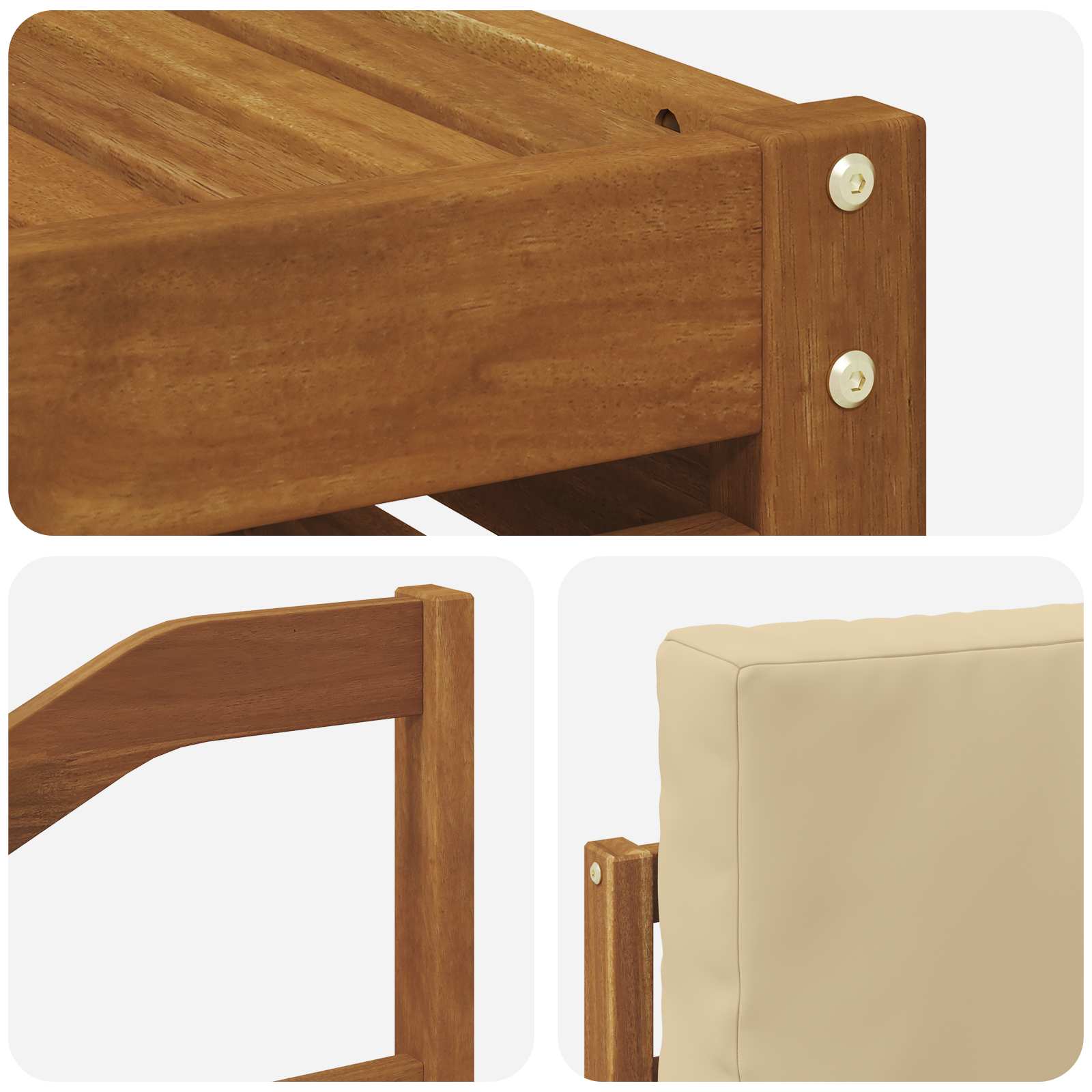 Ensembles de canapés avec coussin 10 pcs Naturel et Beige - XIOS