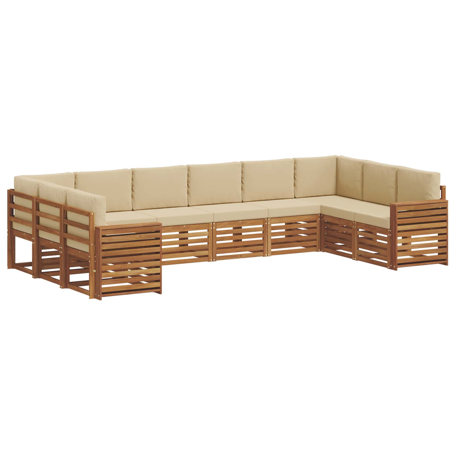Ensembles de canapés avec coussin 10 pcs Naturel et Beige - XIOS