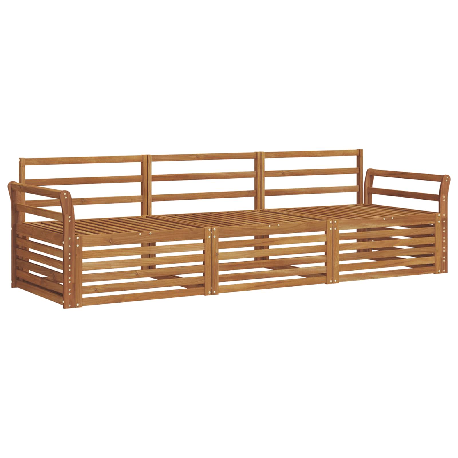 Ensemble de canapés d'extérieur 3 pcs Naturel - XIOS