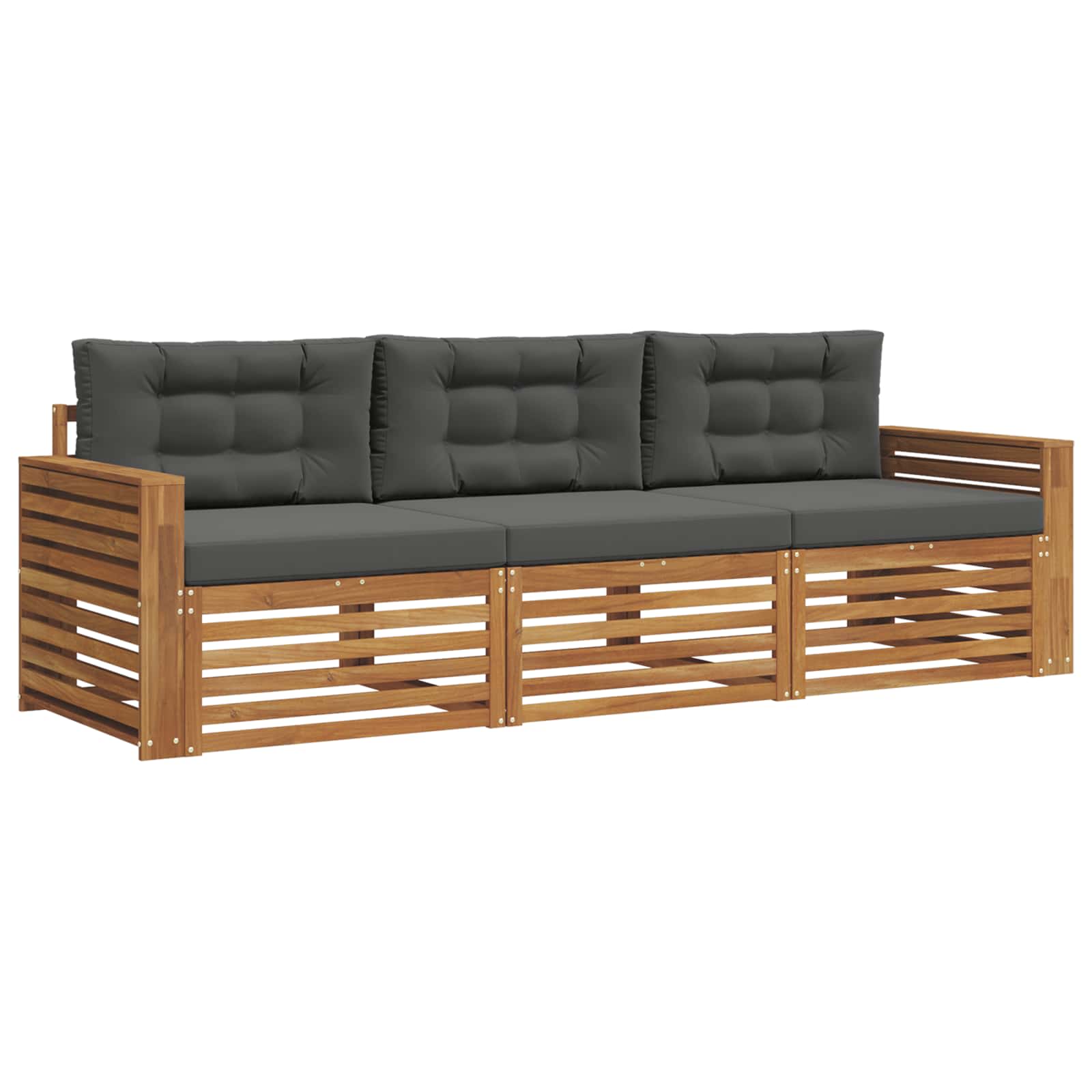 Ensemble de canapés d'extérieur 3 pcs Naturel et Anthracite - XIOS