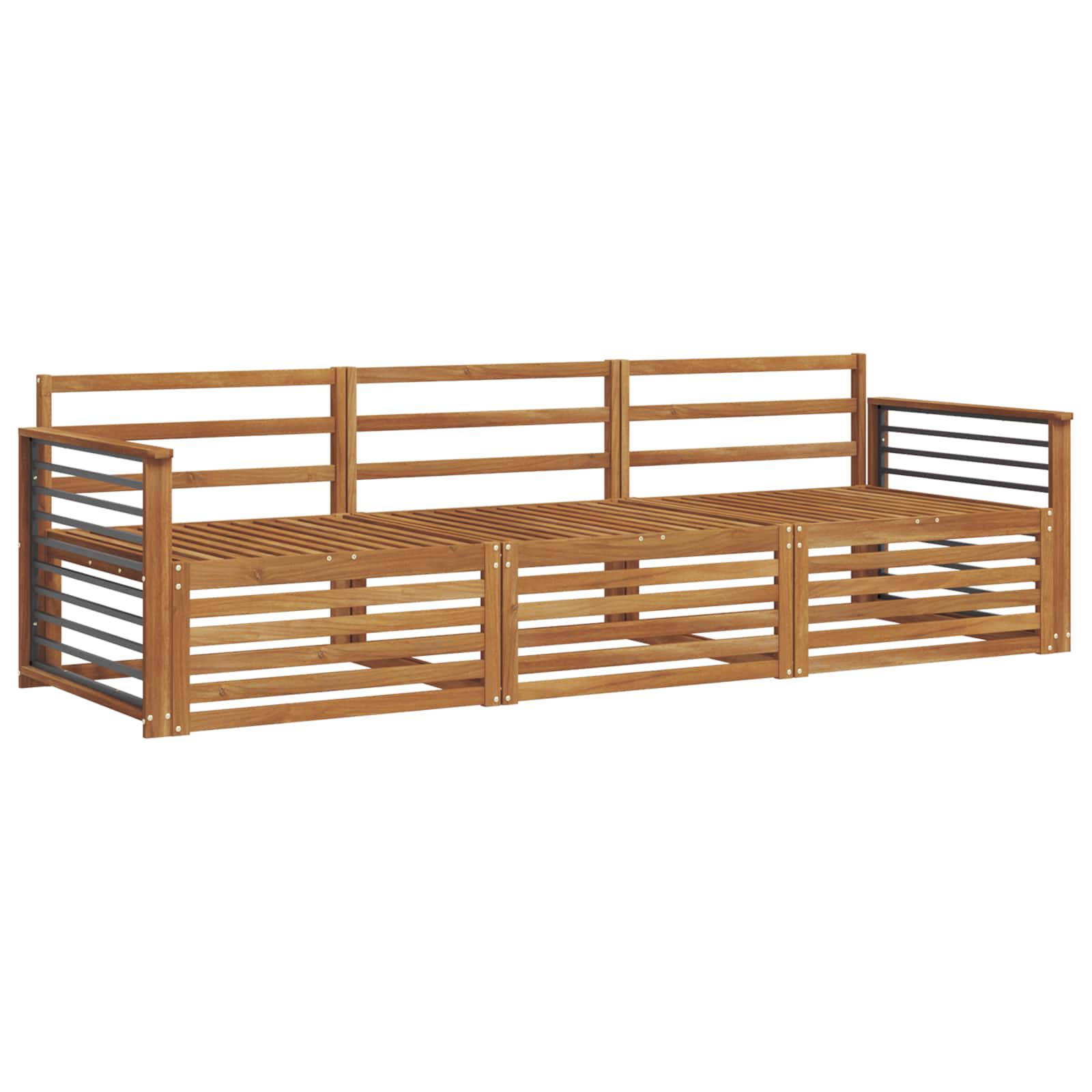 Ensemble de canapés d'extérieur 3 pcs Naturel - XIOS