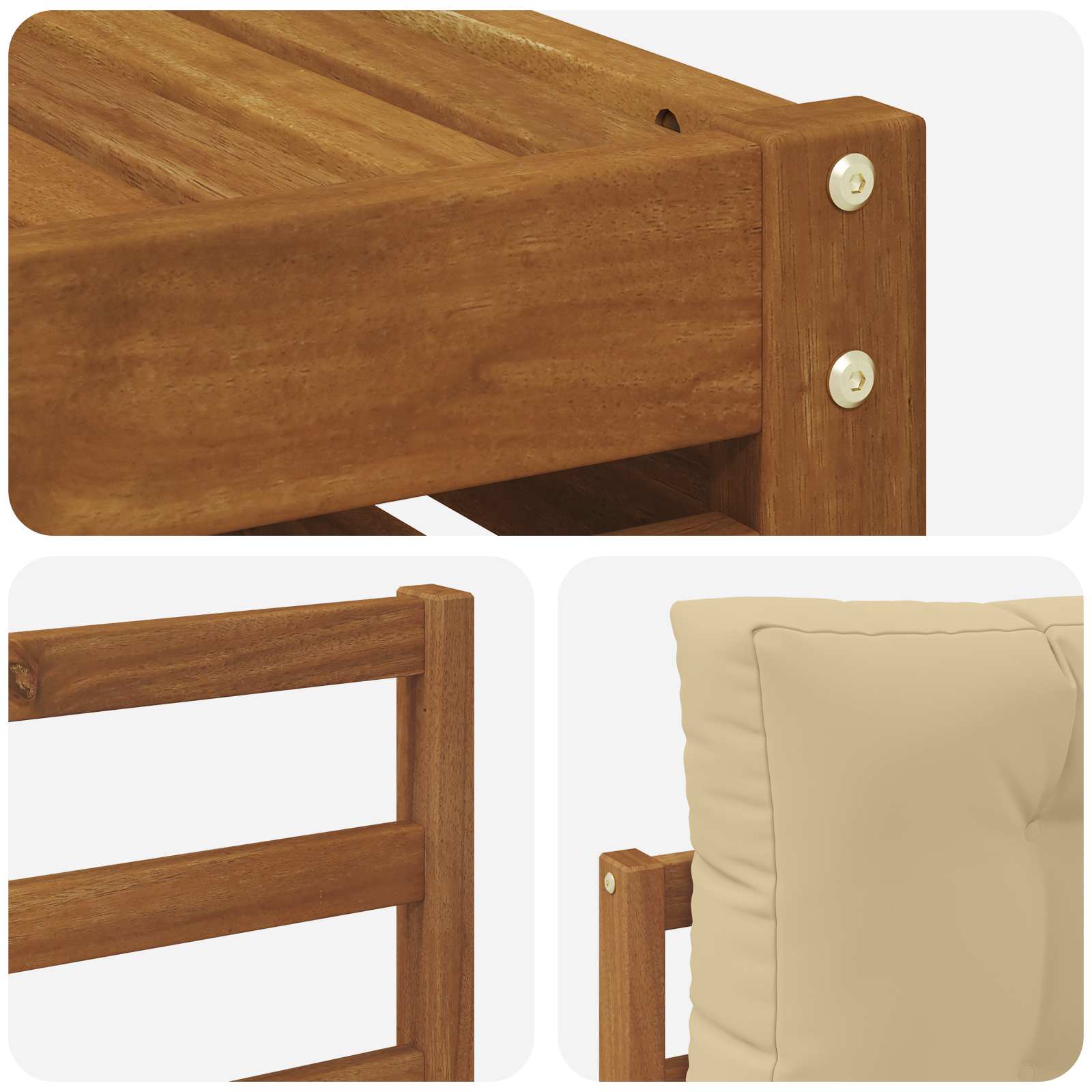 Ensemble de canapés d'extérieur 5 pcs Naturel et Beige - XIOS