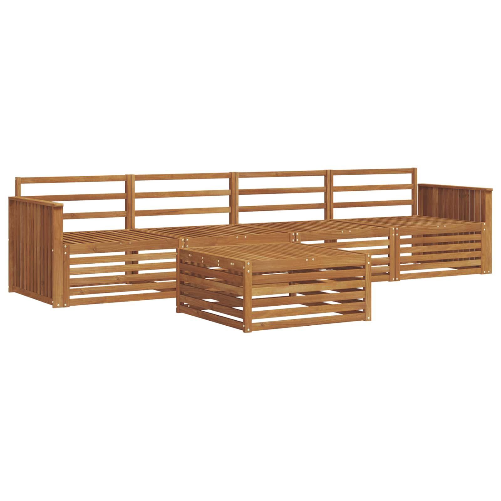 Ensemble de canapés d'extérieur 5 pcs Naturel - XIOS