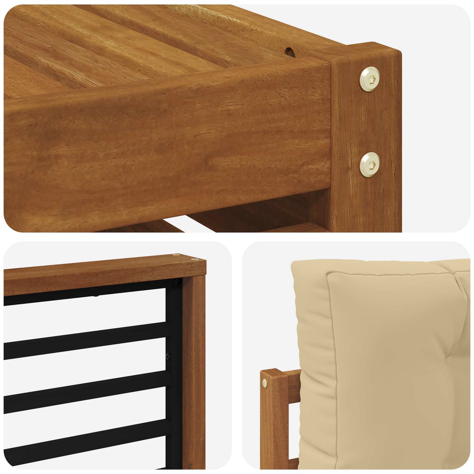 Ensemble de canapés d'extérieur 5 pcs Naturel et Beige - XIOS