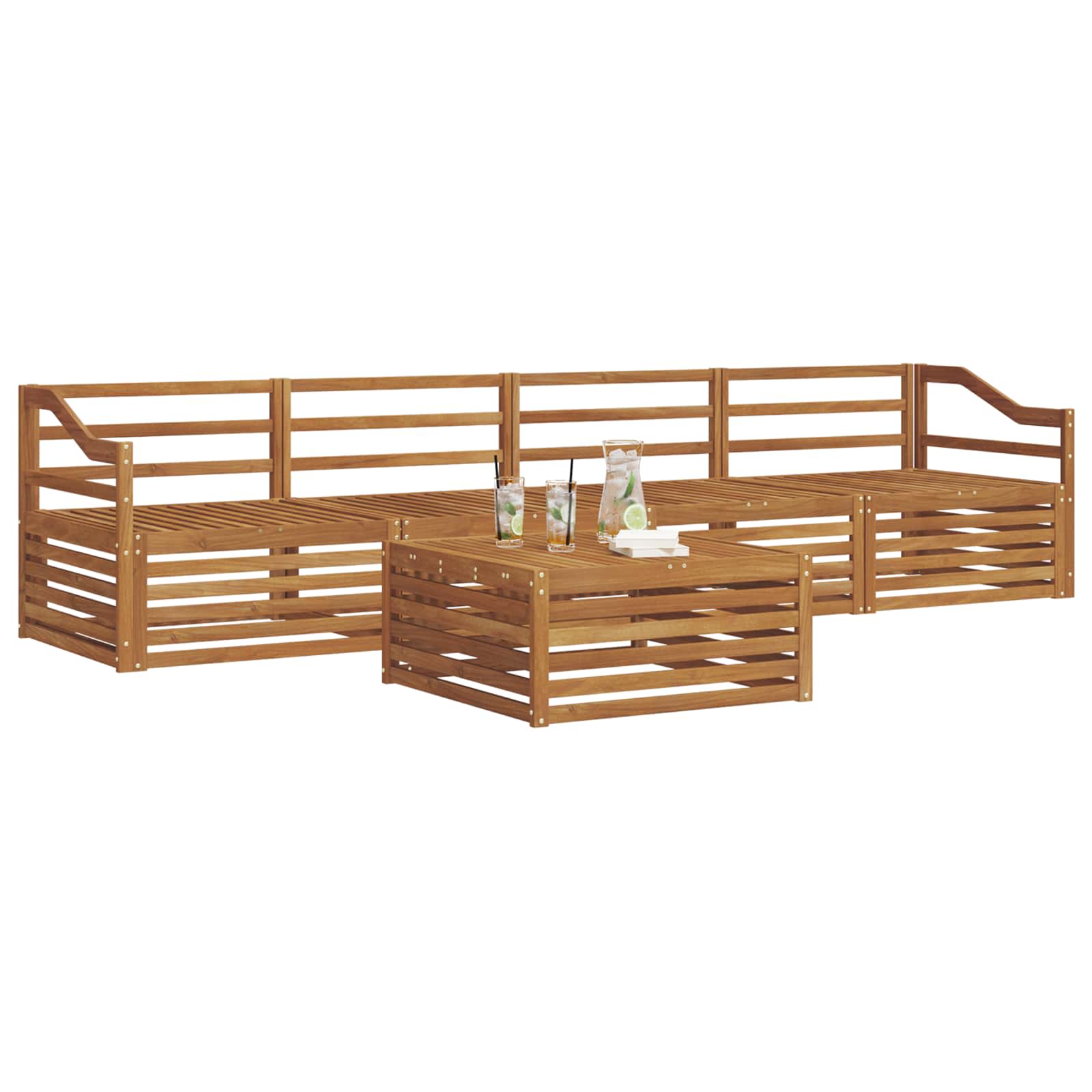 Ensemble de canapés d'extérieur 5 pcs Naturel - XIOS