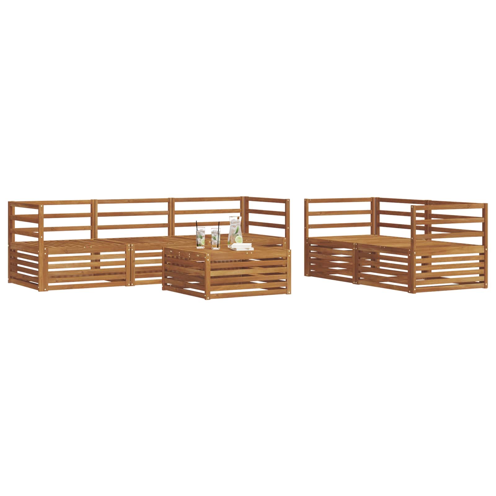 Ensemble de canapés d'extérieur 6 pcs Naturel - XIOS