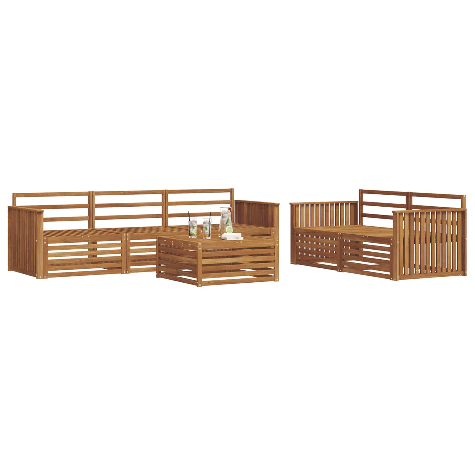 Ensemble de canapés d'extérieur 6 pcs Naturel - XIOS