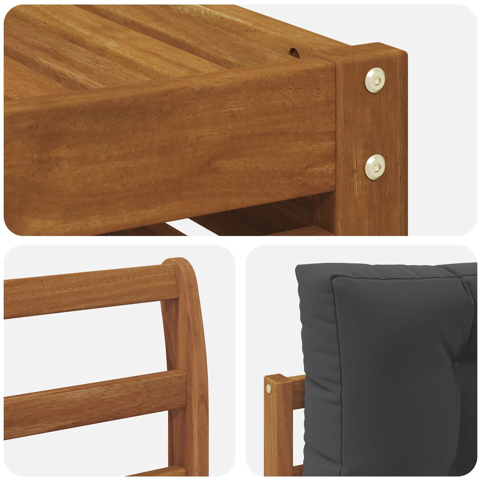 Ensemble de canapés d'extérieur 6 pcs Naturel et Anthracite - XIOS