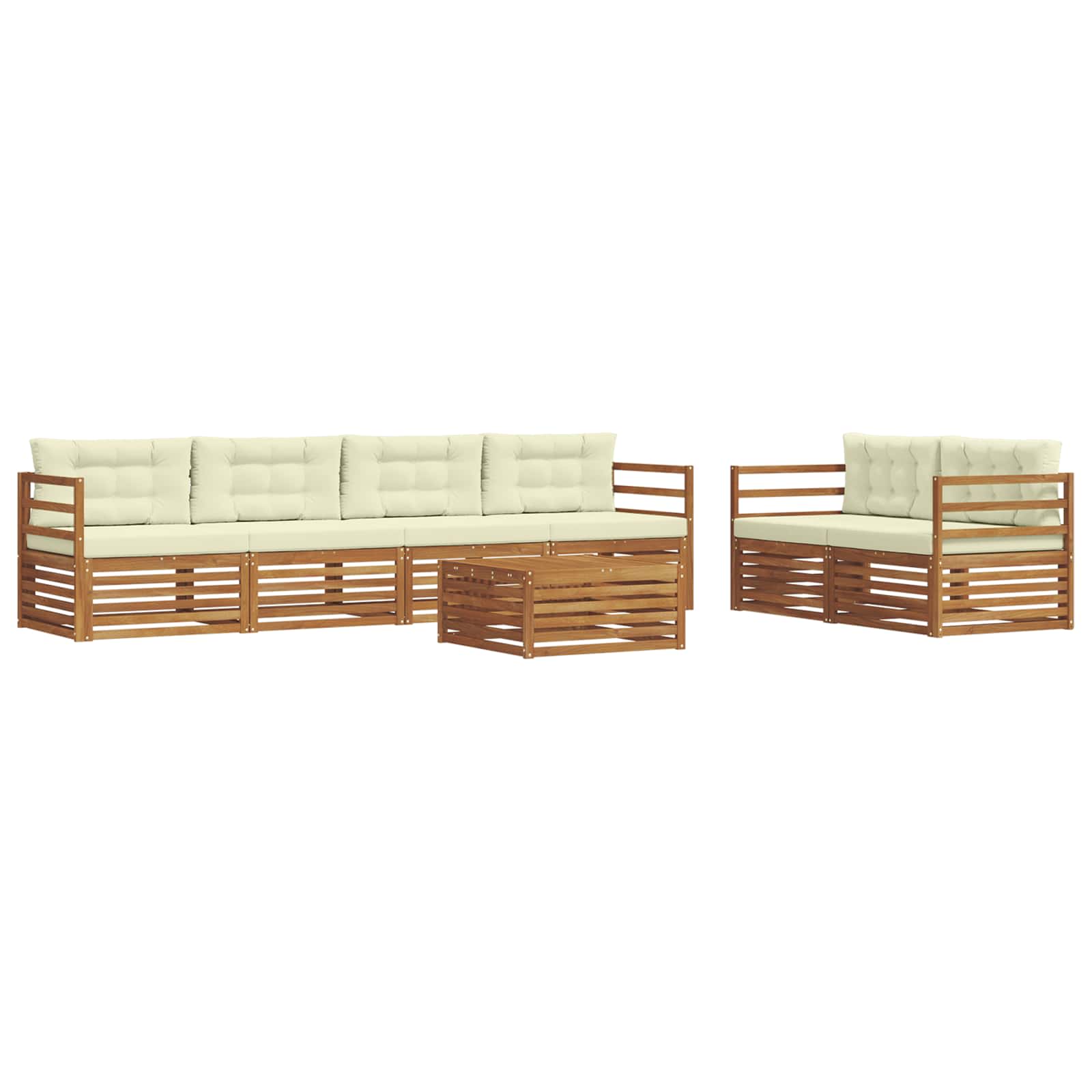 Ensemble de canapés d'extérieur 7 pcs Naturel et Crème - XIOS