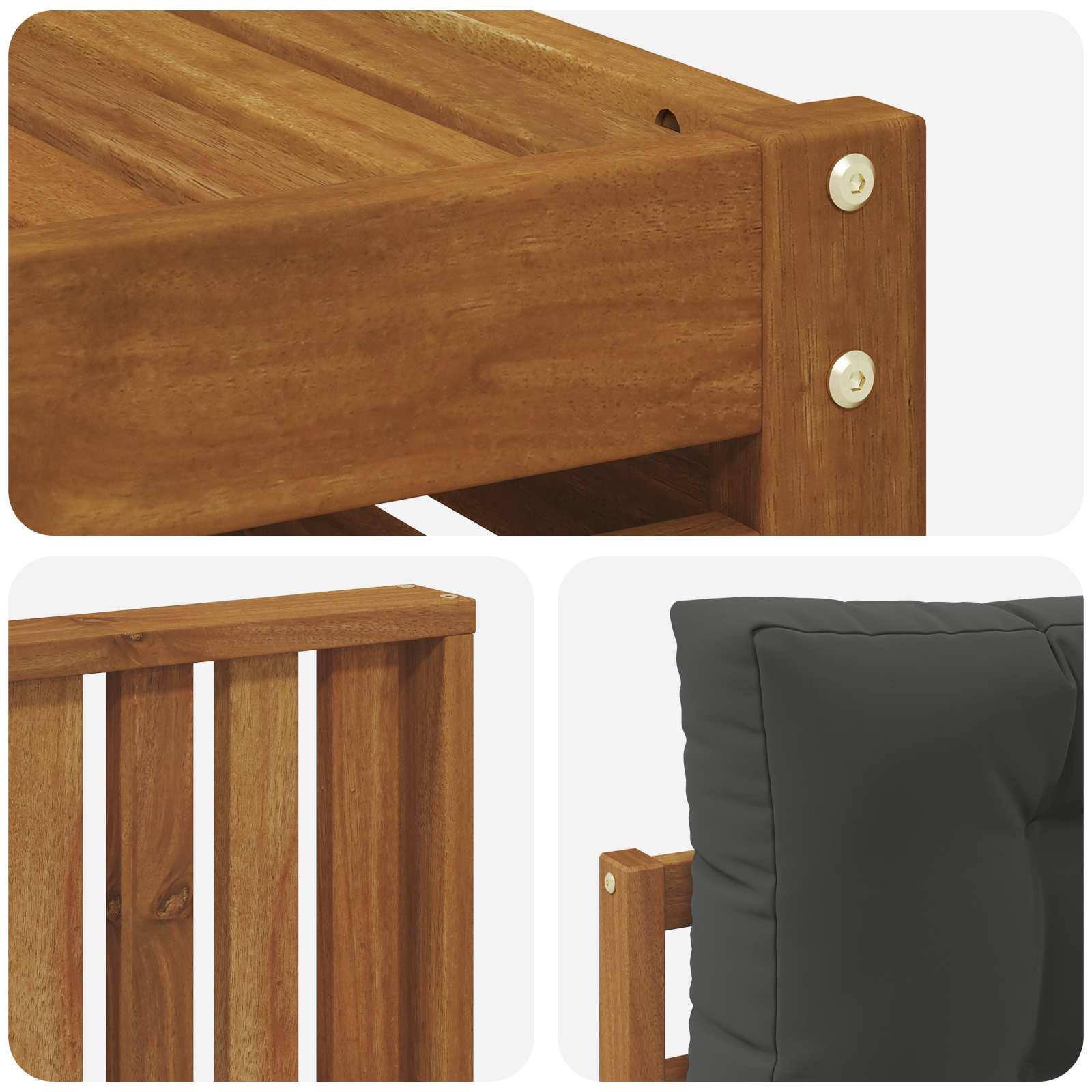 Ensemble de canapés d'extérieur 7 pcs Naturel et Anthracite - XIOS