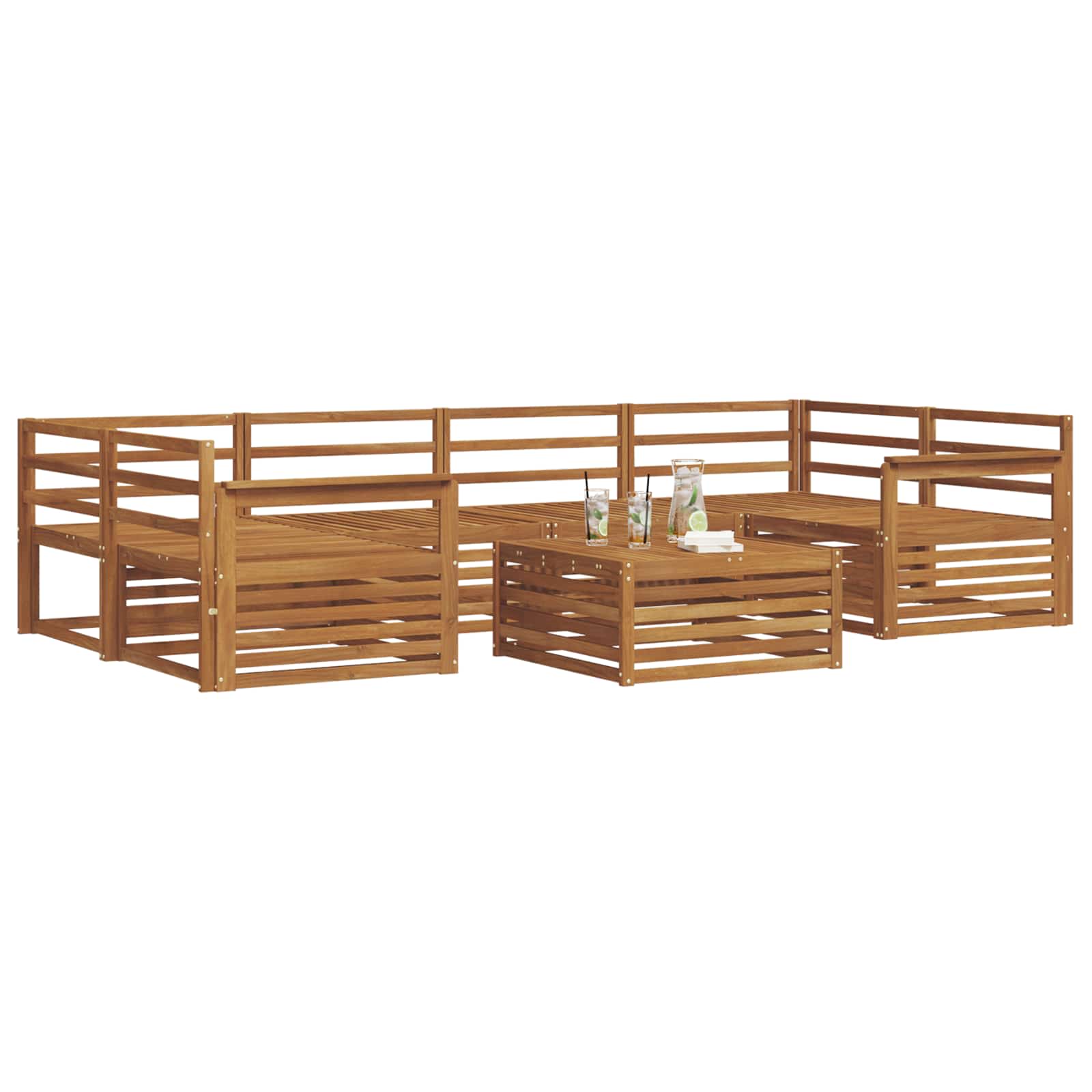 Ensemble de canapés d'extérieur 7 pcs Naturel - XIOS