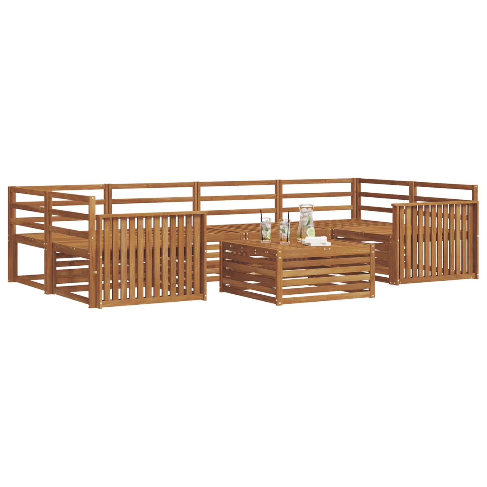 Ensemble de canapés d'extérieur 7 pcs Naturel - XIOS