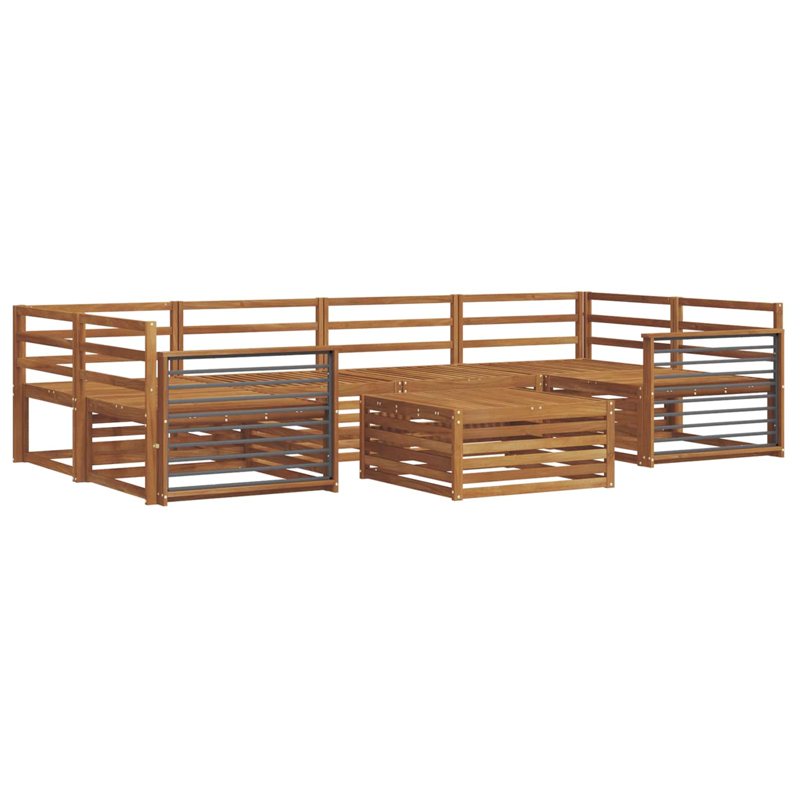 Ensemble de canapés d'extérieur 7 pcs Naturel - XIOS
