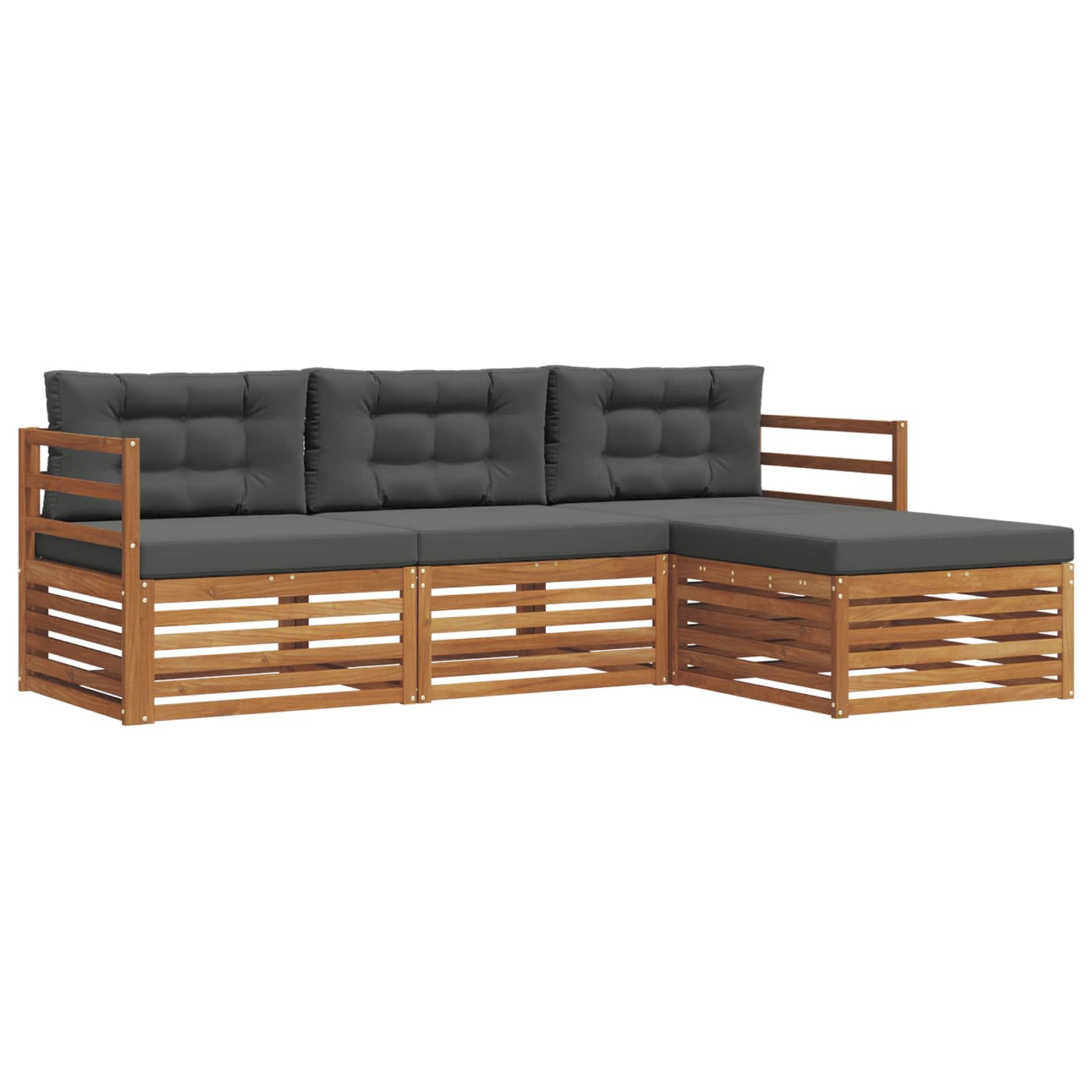 Ensemble de canapés d'extérieur Naturel et Anthracite - XIOS