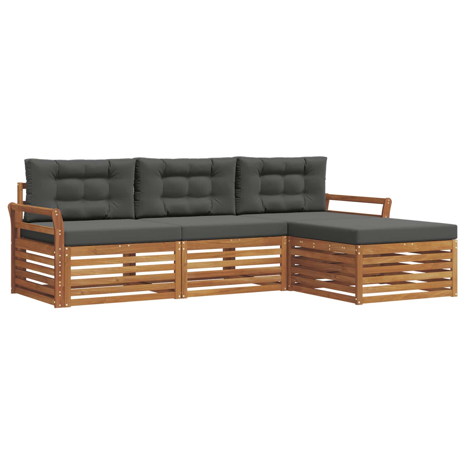 Ensemble de canapés d'extérieur Naturel et Anthracite - XIOS