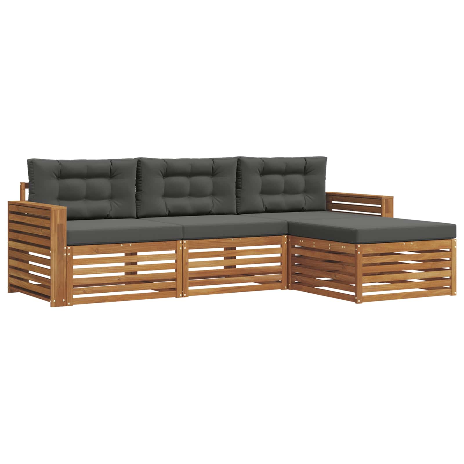 Ensemble de canapés d'extérieur Naturel et Anthracite - XIOS