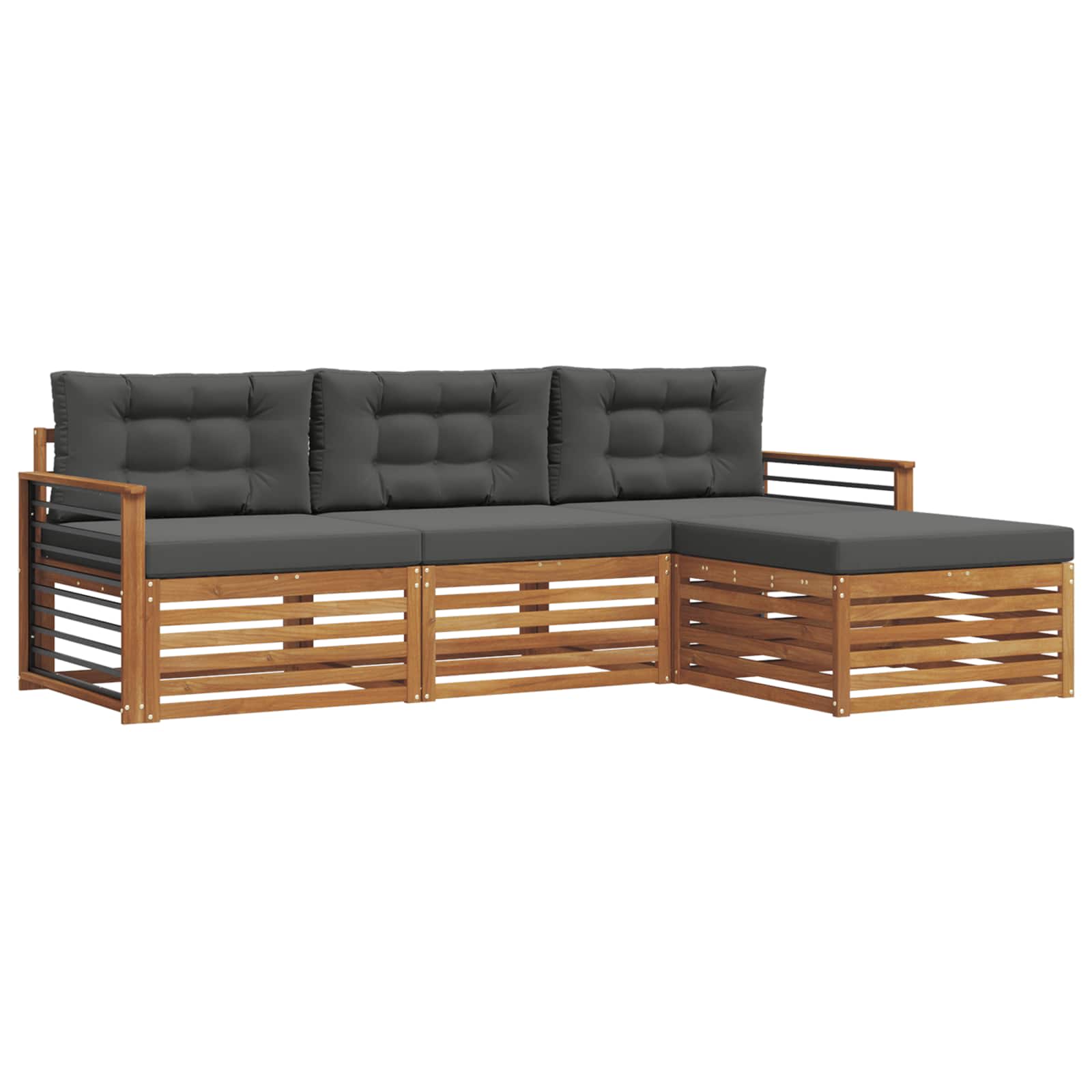 Ensemble de canapés d'extérieur Naturel et Anthracite - XIOS