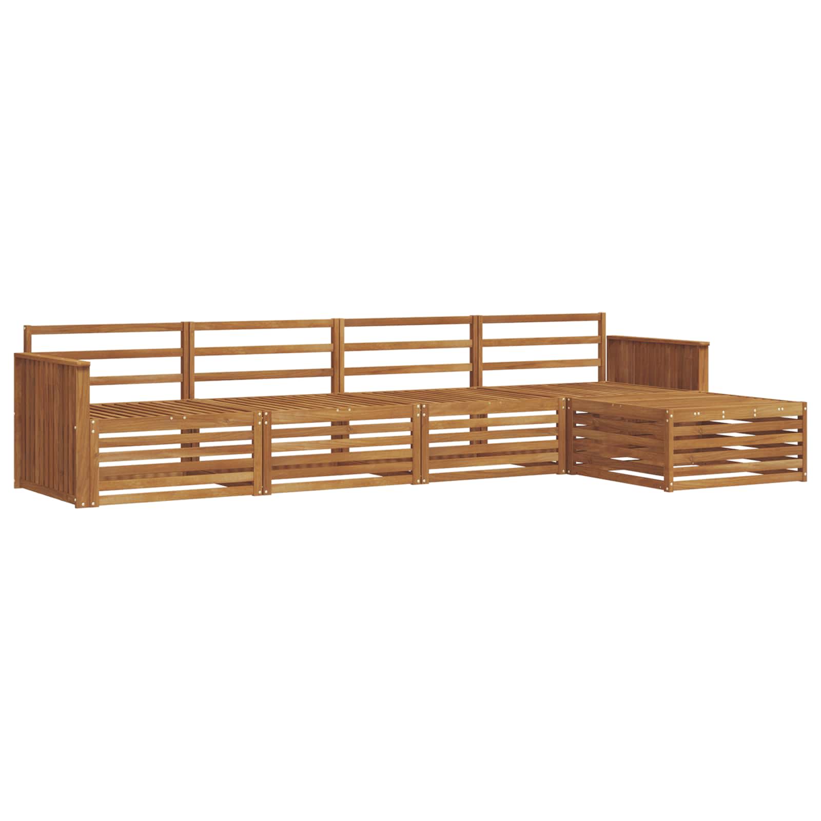 Ensemble de canapés d'extérieur 5 pcs Naturel - XIOS