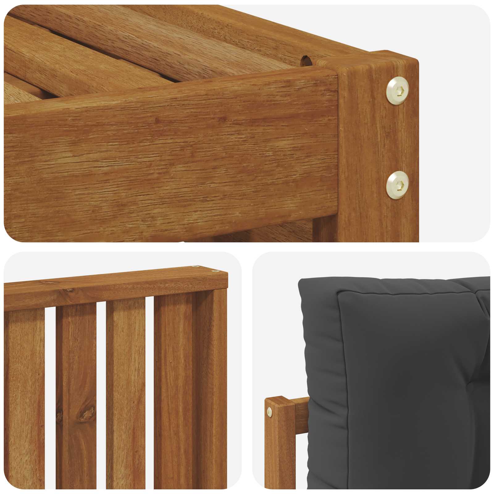 Ensemble de canapés d'extérieur 5 pcs Naturel et Anthracite - XIOS
