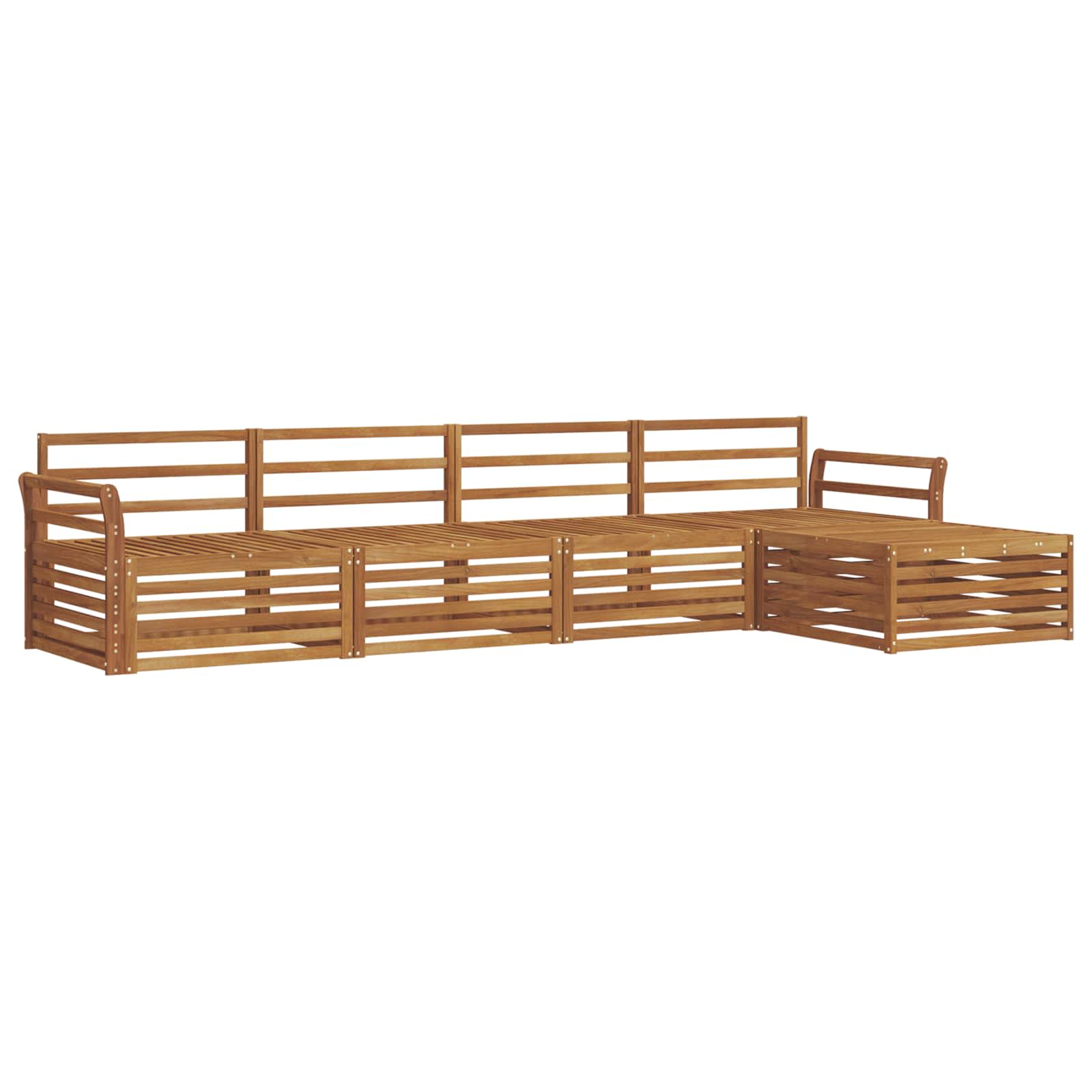 Ensemble de canapés d'extérieur 5 pcs Naturel - XIOS