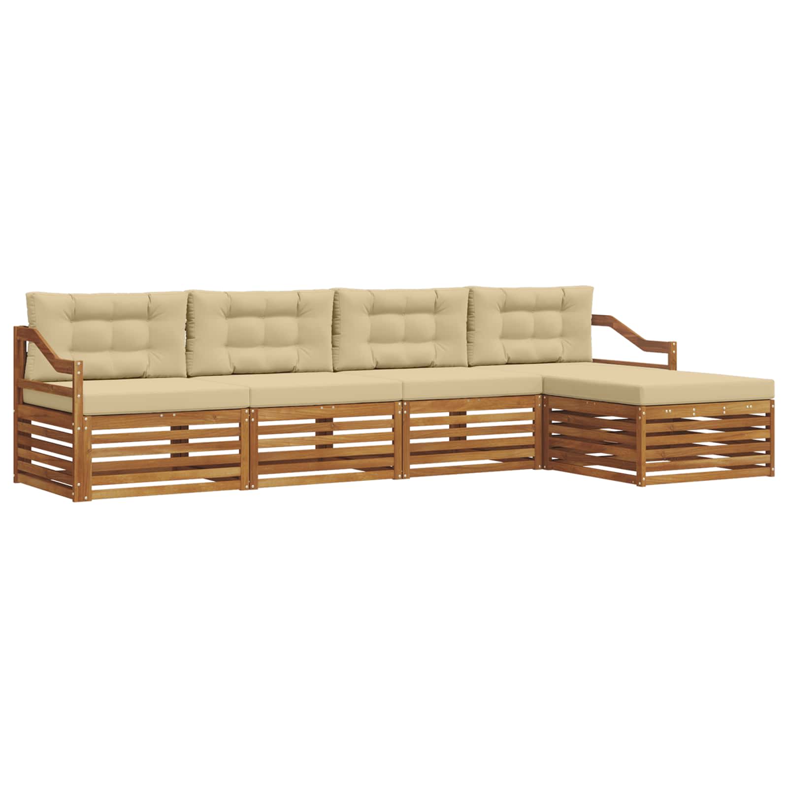 Ensemble de canapés d'extérieur 5 pcs Naturel et Beige - XIOS