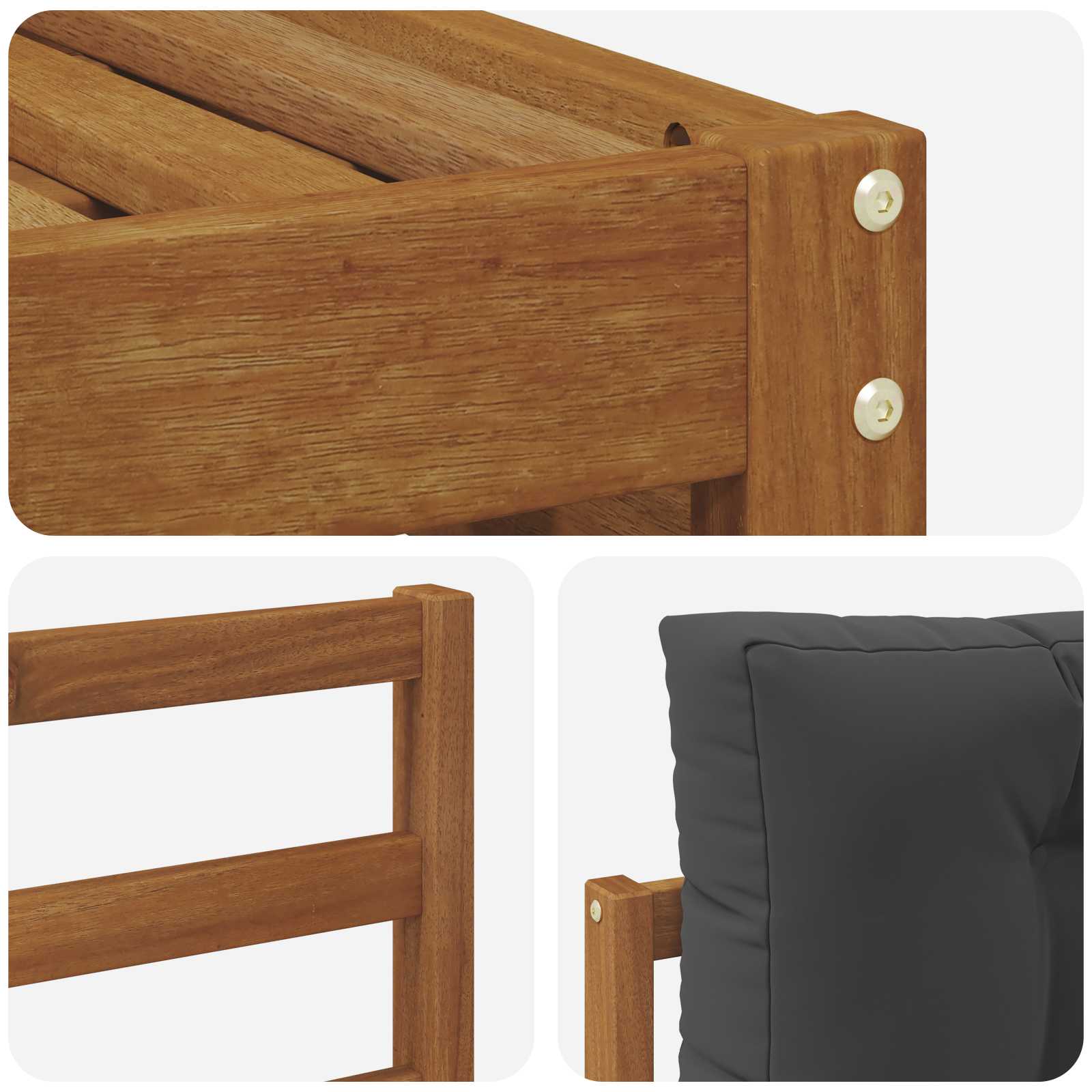Ensemble de canapés d'extérieur 6 pcs Naturel et Anthracite - XIOS