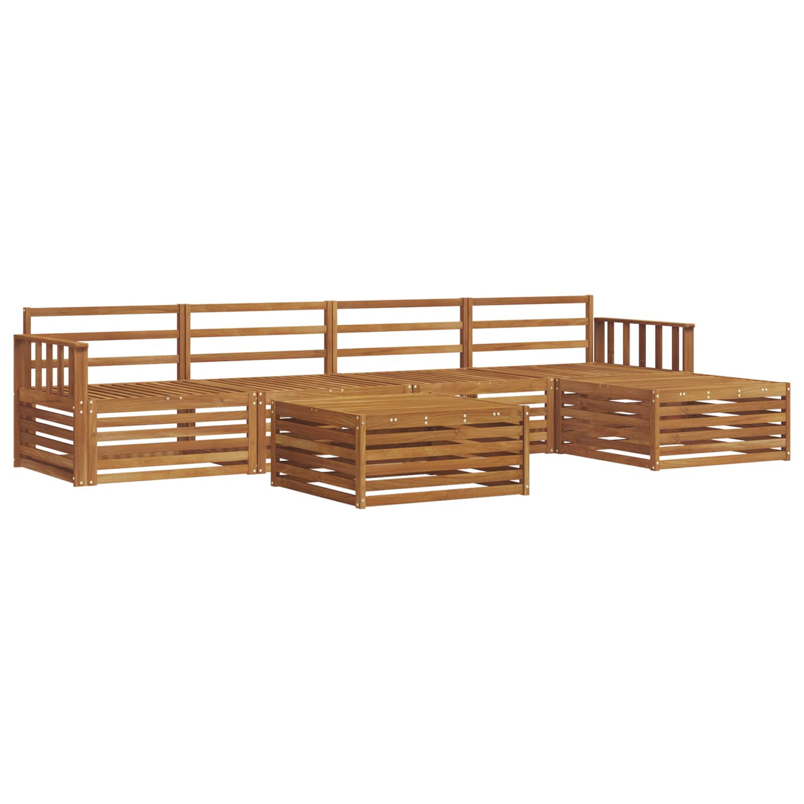Ensemble de canapés d'extérieur 6 pcs Naturel - XIOS