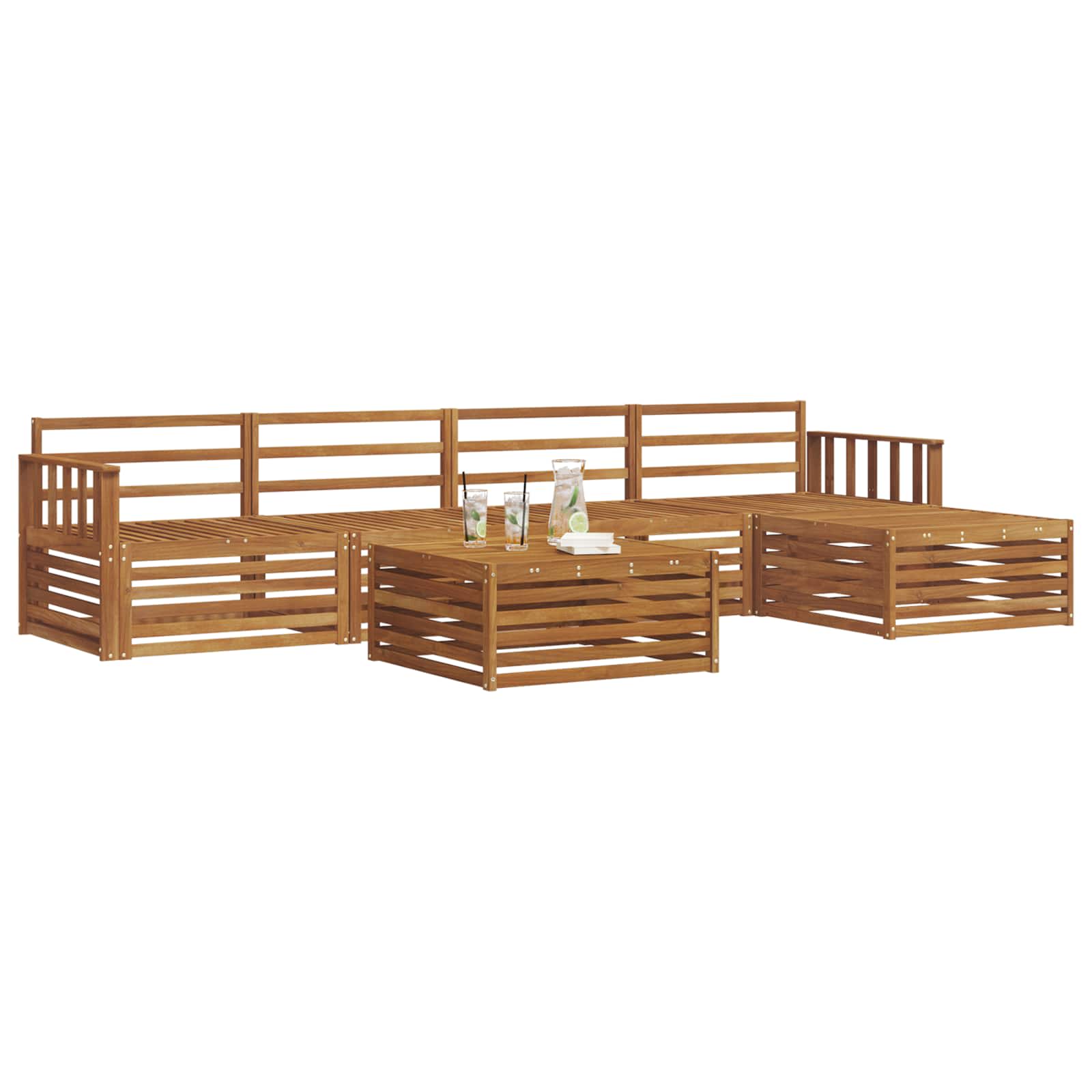 Ensemble de canapés d'extérieur 6 pcs Naturel - XIOS