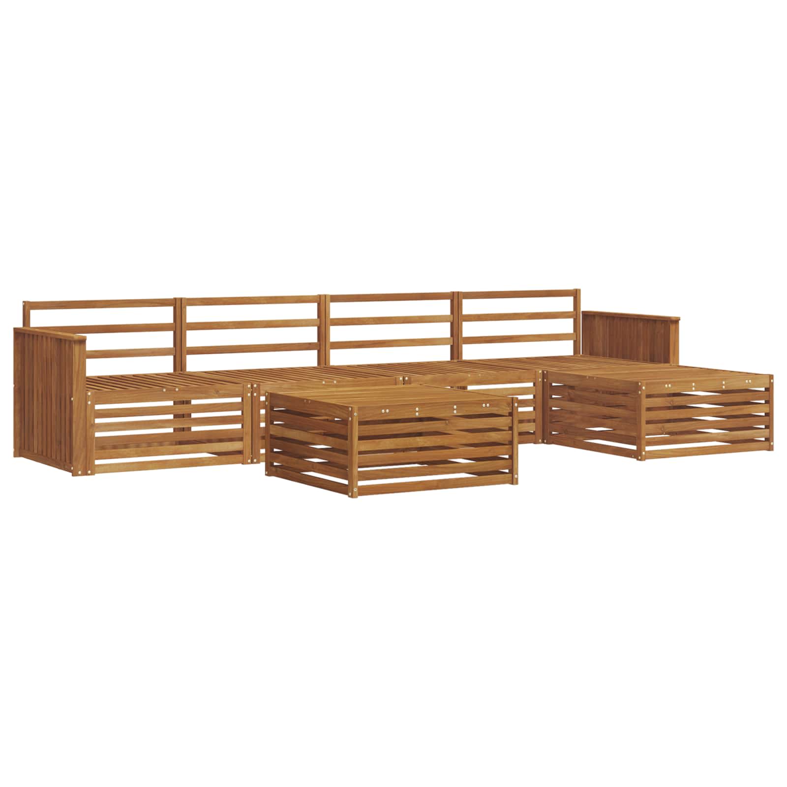 Ensemble de canapés d'extérieur 6 pcs Naturel - XIOS