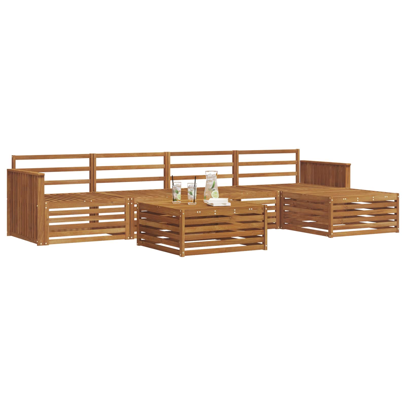 Ensemble de canapés d'extérieur 6 pcs Naturel - XIOS
