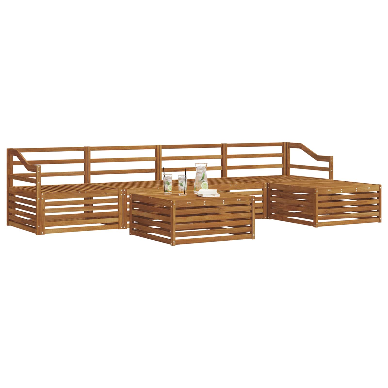 Ensemble de canapés d'extérieur 6 pcs Naturel - XIOS
